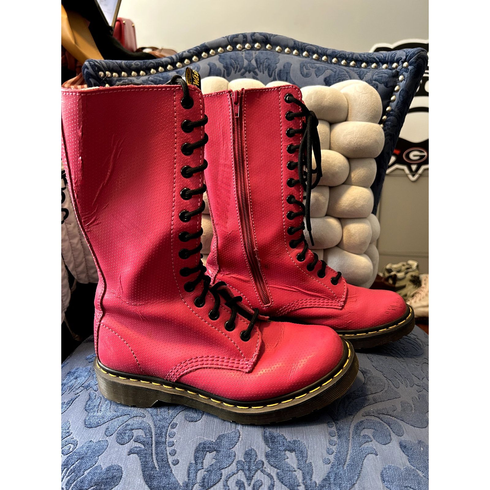 Dr. Martens Dr Martens Hot Pink Knee 1B99 High Size 7/EU 38 Size US 7 / IT 37 - 1 Thumbnail
