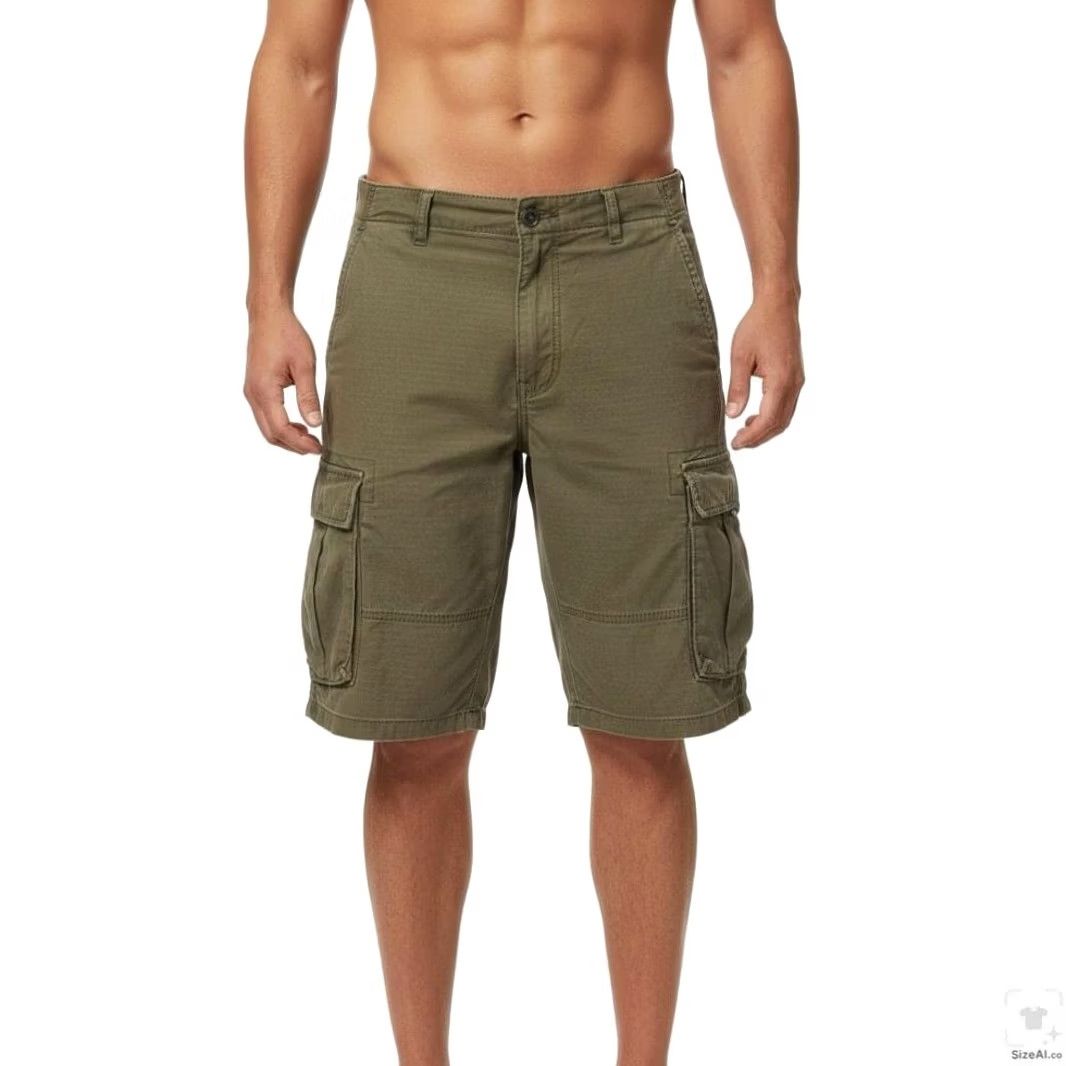 Levi's VINTAGE Levis S40196 Cargo Shorts Womens W33 Green Twill 100% Cotton Cargo Pockets Size 24" / US 00 / IT 34 - 4 Thumbnail
