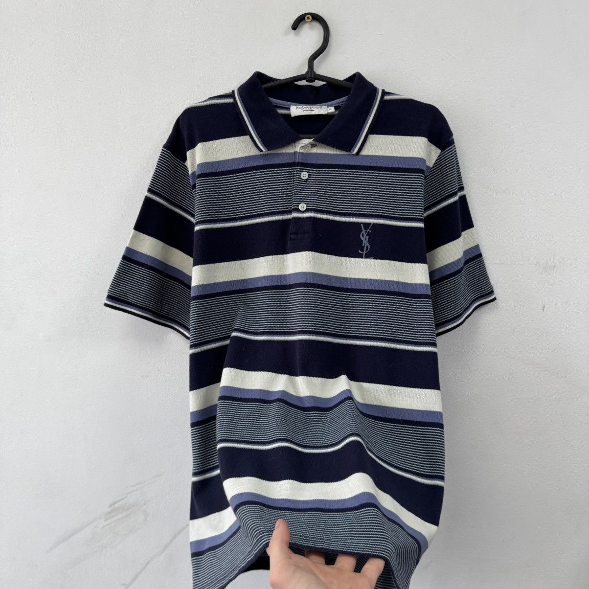 Vintage YSL Yves Saint Lauren Polo Shirt Tee Vintage Size US XL / EU 56 / 4 - 3 Thumbnail