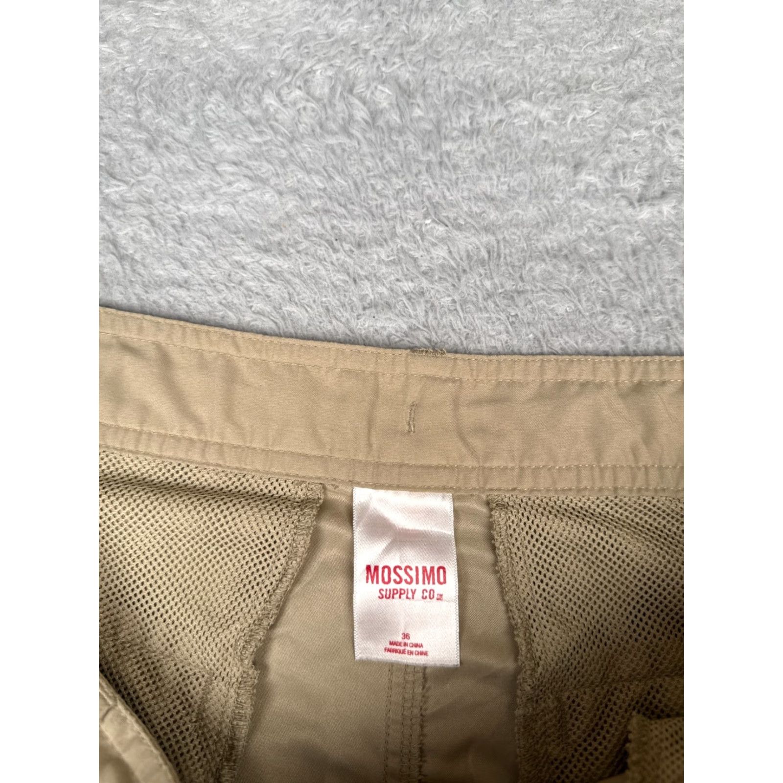 Mossimo Mossimo Men Beige Chino 36 36x11 100% Polyester Drawstring Casual Size ONE SIZE - 7 Thumbnail