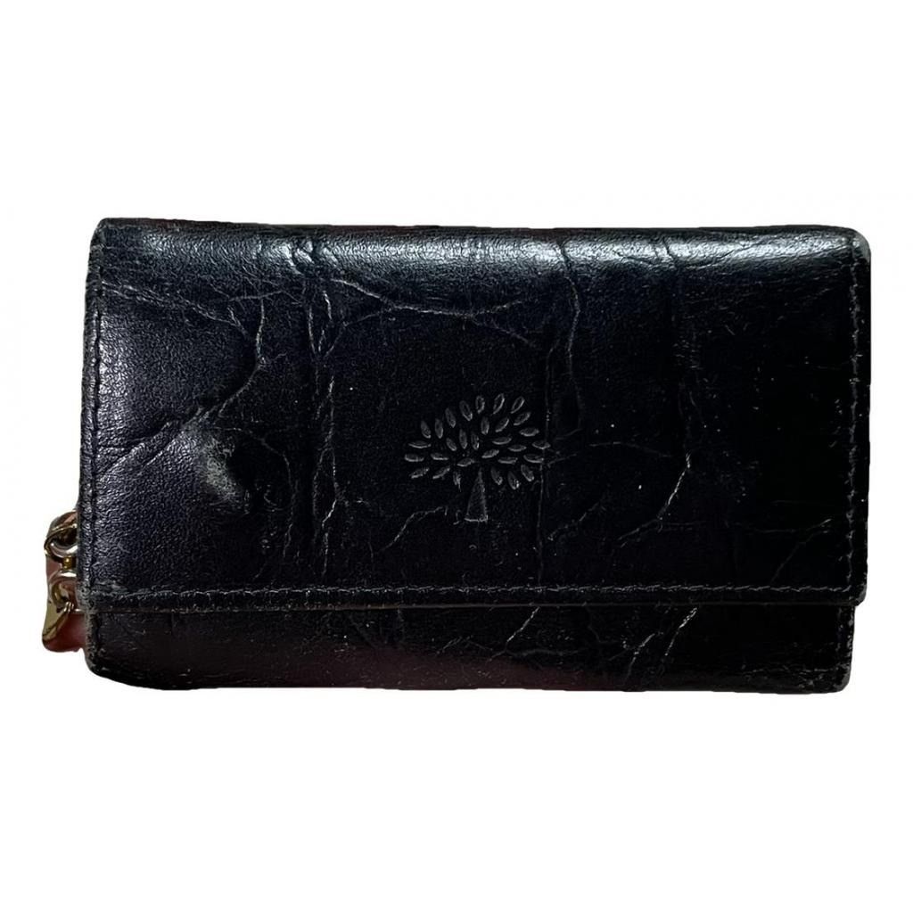Mulberry Leather Wallet Keyholder in Black, Women's Product Image