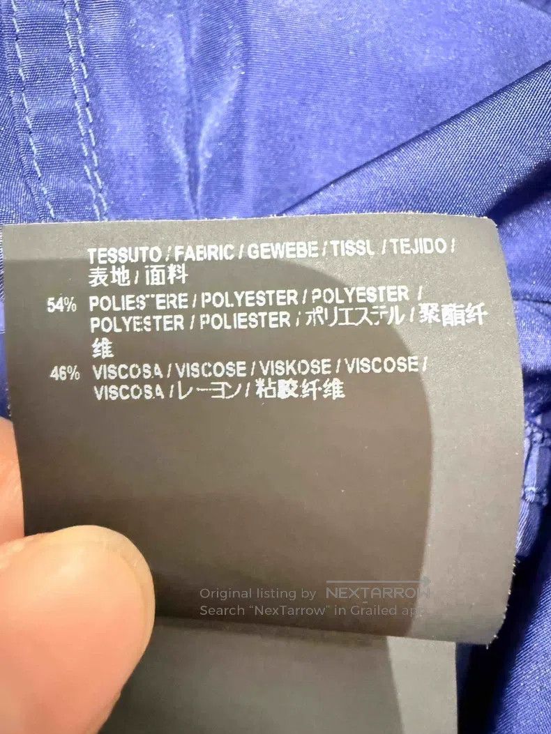 Balenciaga Balenciaga Navy blue windbreaker with back logo print, siz Size US S / EU 44-46 / 1 - 5 Thumbnail
