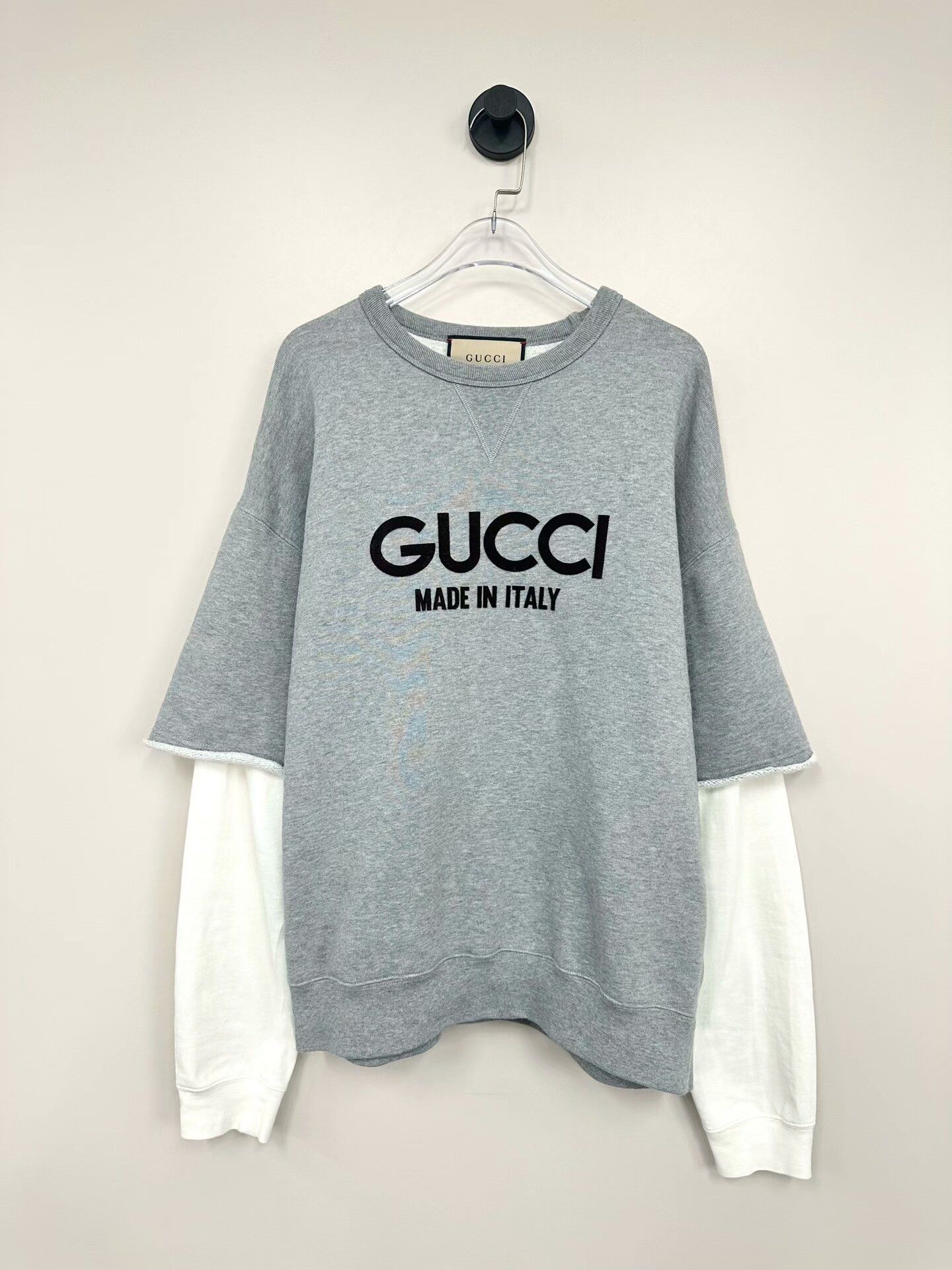 Gucci Gucci Gray Logo Patch Sweatshirt Medium Size US M / EU 48-50 / 2 - 1 Thumbnail