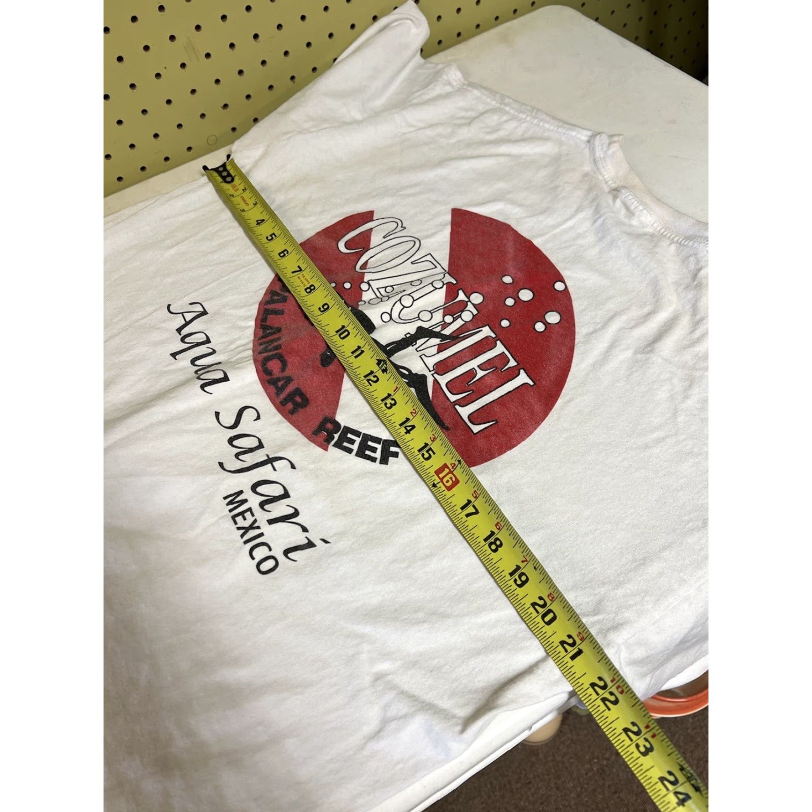 AQUA VINTAGE Yazbek T-Shirt Short Sleeve XL White Cotton Men Aqua Safari Palace Reef Cozumel Mexico Size US XL / EU 56 / 4 - 7 Thumbnail