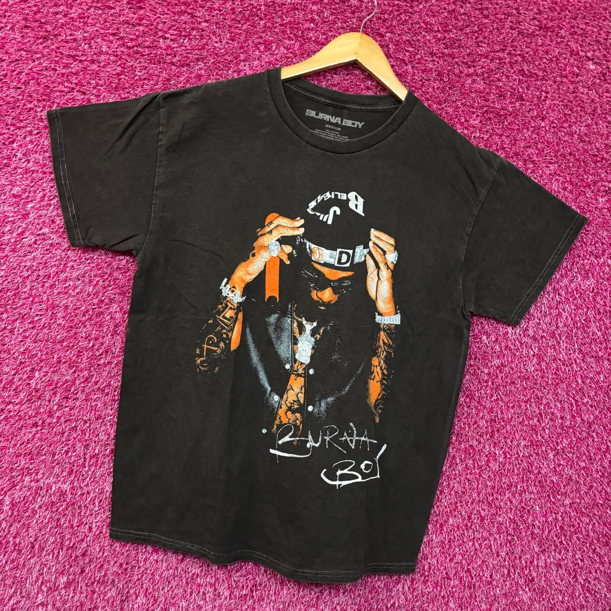 Rap Tees Burna Boy T-Shirt Medium Size US M / EU 48-50 / 2 - 3 Thumbnail