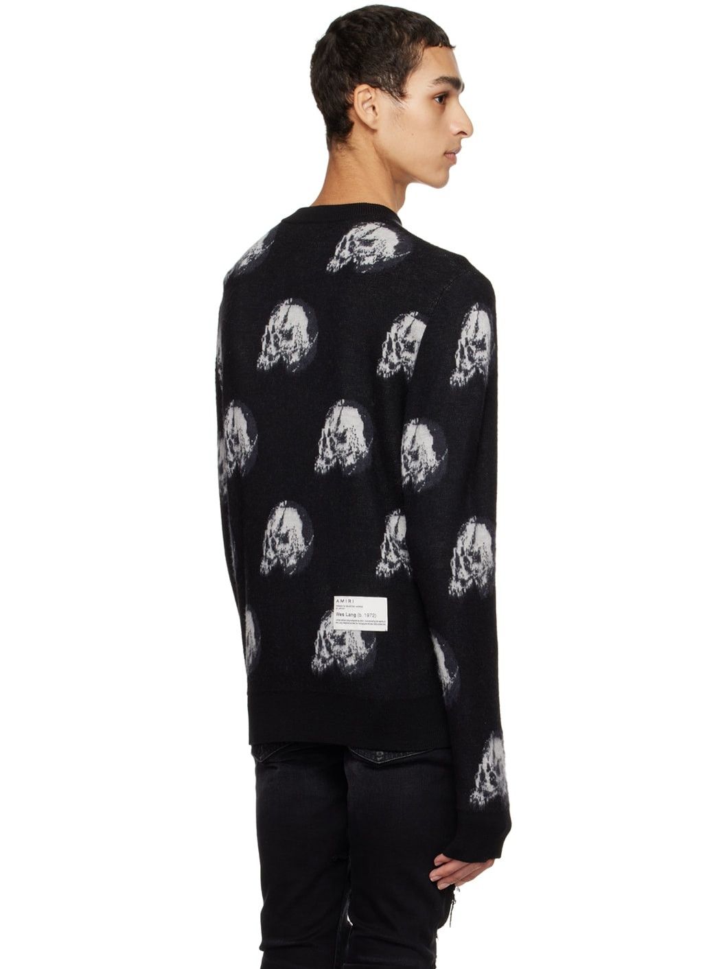 Amiri × Wes Lang o1w1db10125 Skull Sweater in Black/White Size US S / EU 44-46 / 1 - 4 Thumbnail