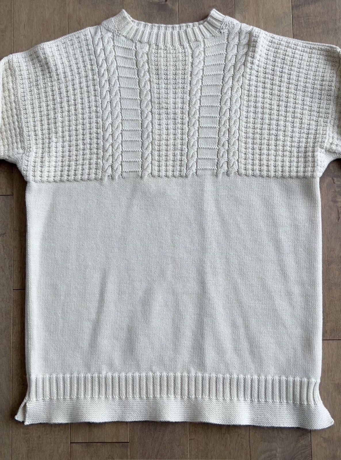 Maison Margiela New Margiela Runway Half Cable Knit Half Regular Sweater Size US S / EU 44-46 / 1 - 8 Thumbnail
