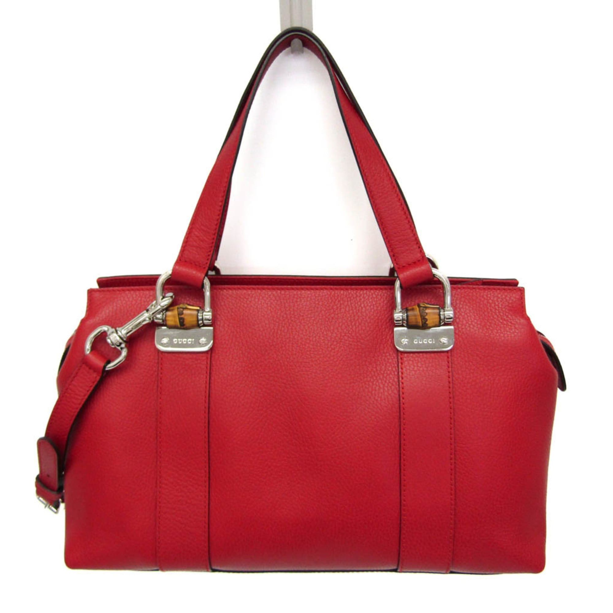 Gucci Gucci Bamboo 355772 Women's Leather Handbag,Shoulder Bag Red Color Size ONE SIZE - 1 Thumbnail