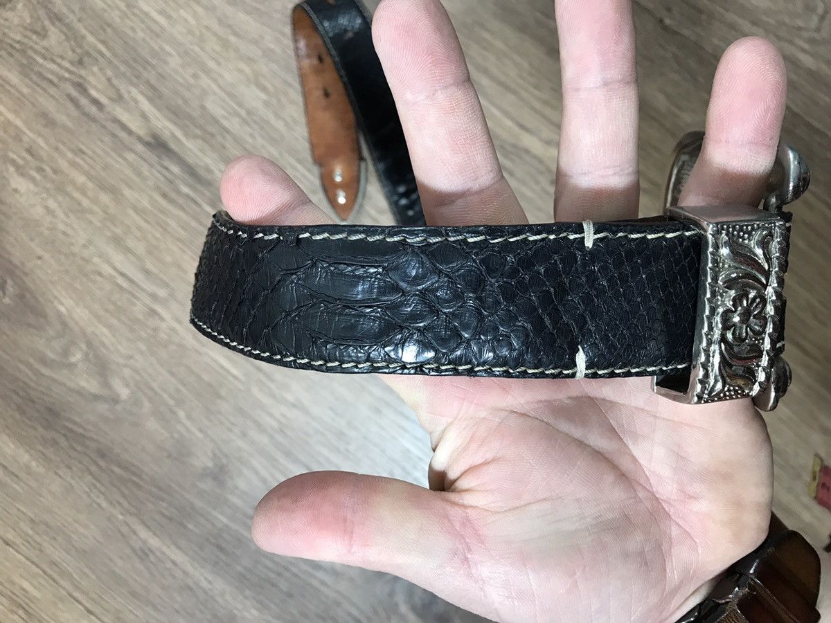 Leather Vintage RH Milano Python Leather Belt BB Simon Style Size ONE SIZE - 13 Thumbnail