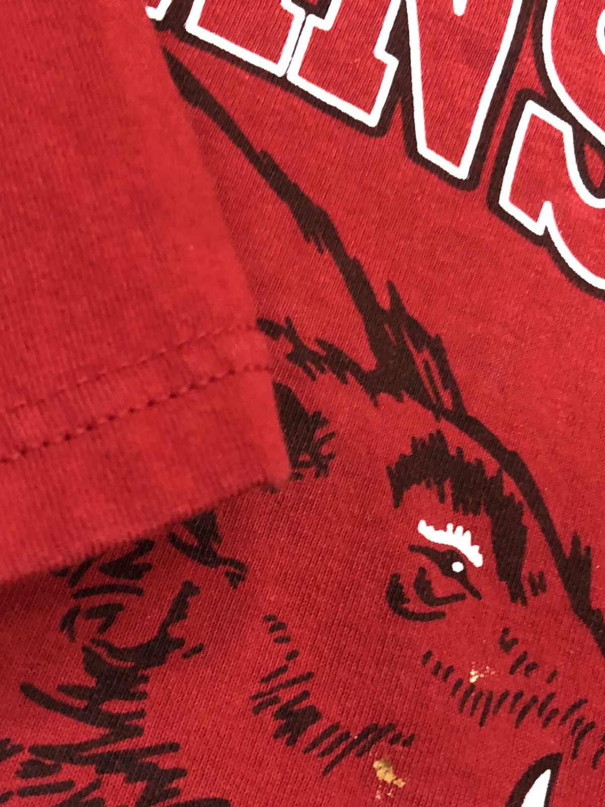 Vintage 90s Arkansas Razorbacks Tee Size US XL / EU 56 / 4 - 5 Thumbnail
