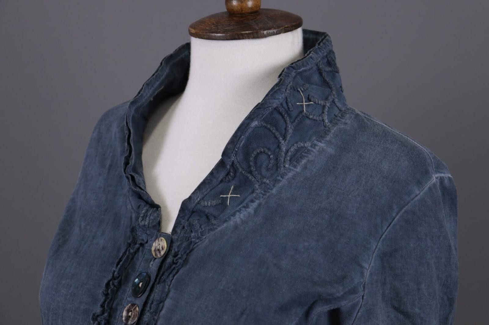Bottega Veneta Bottegi Blue Designed Lagenlook Blouse Jacket Size S Size S / US 4 / IT 40 - 10 Thumbnail