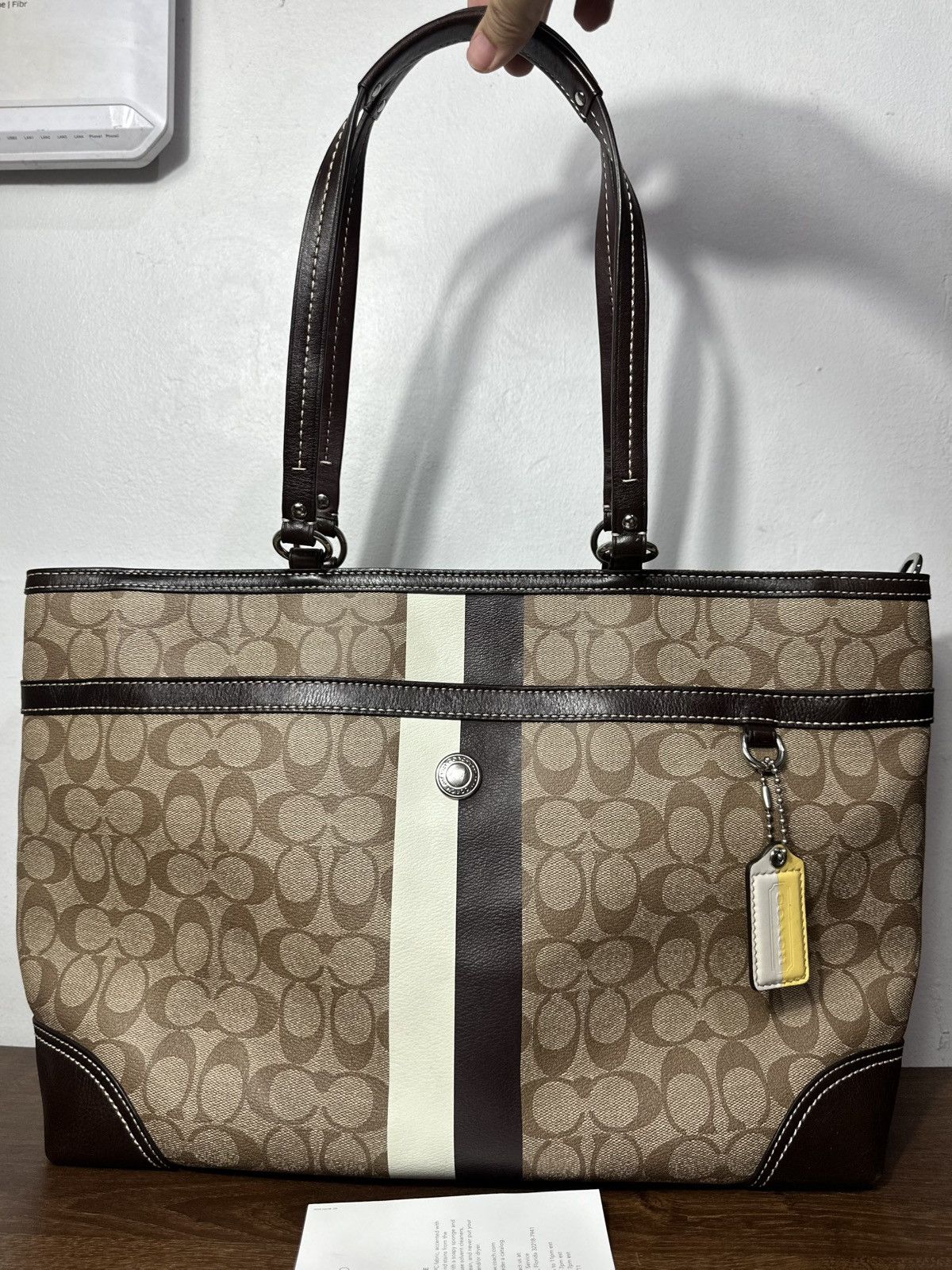 Coach Authentic Coach Heritage Stripe Large Tote bag Size ONE SIZE - 1 Thumbnail