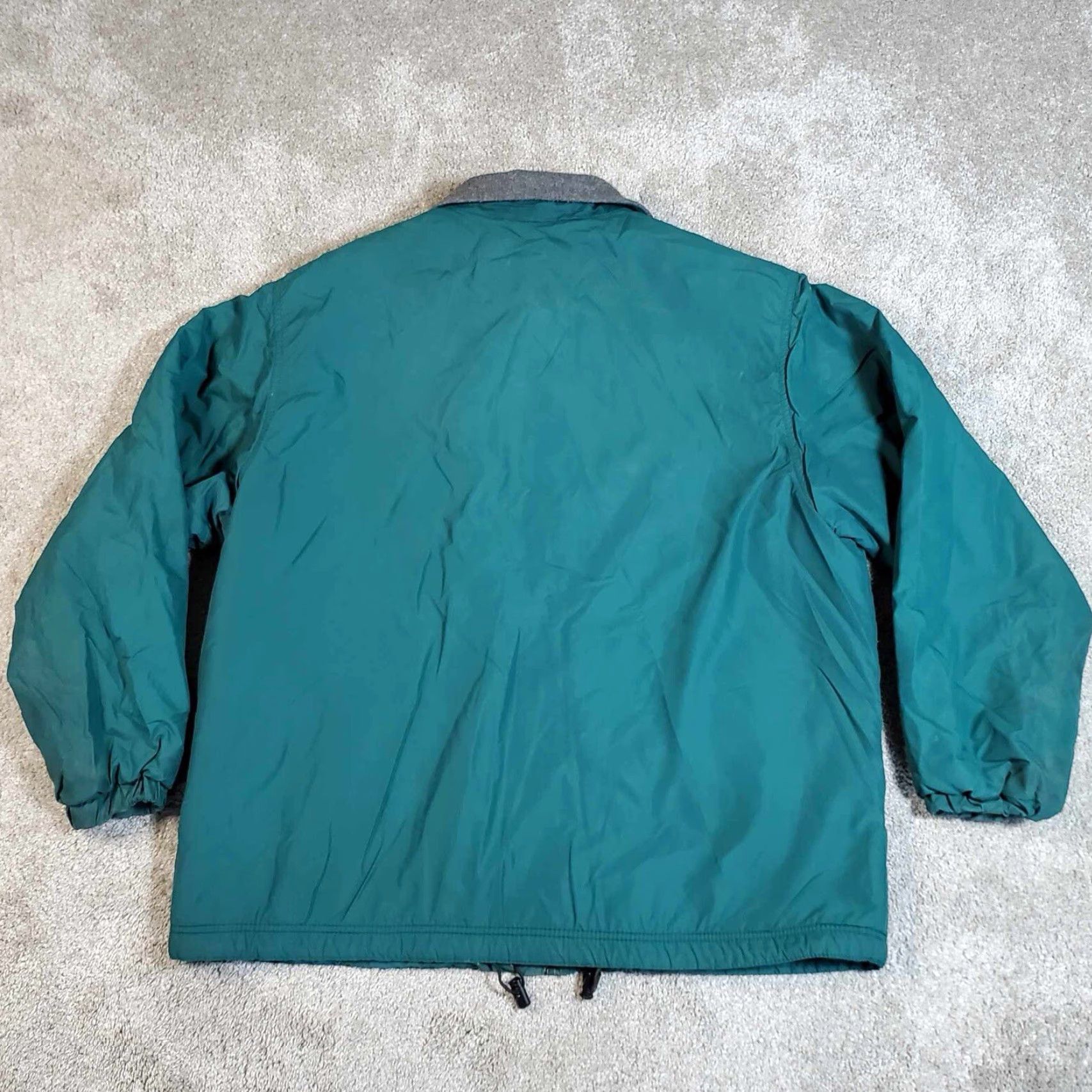 Vintage VINTAGE 90s L.L. Bean Bomber Jacket Teal Blue Fleece Lined Full Zip Distressed Mens Size L Size US L / EU 52-54 / 3 - 6 Thumbnail