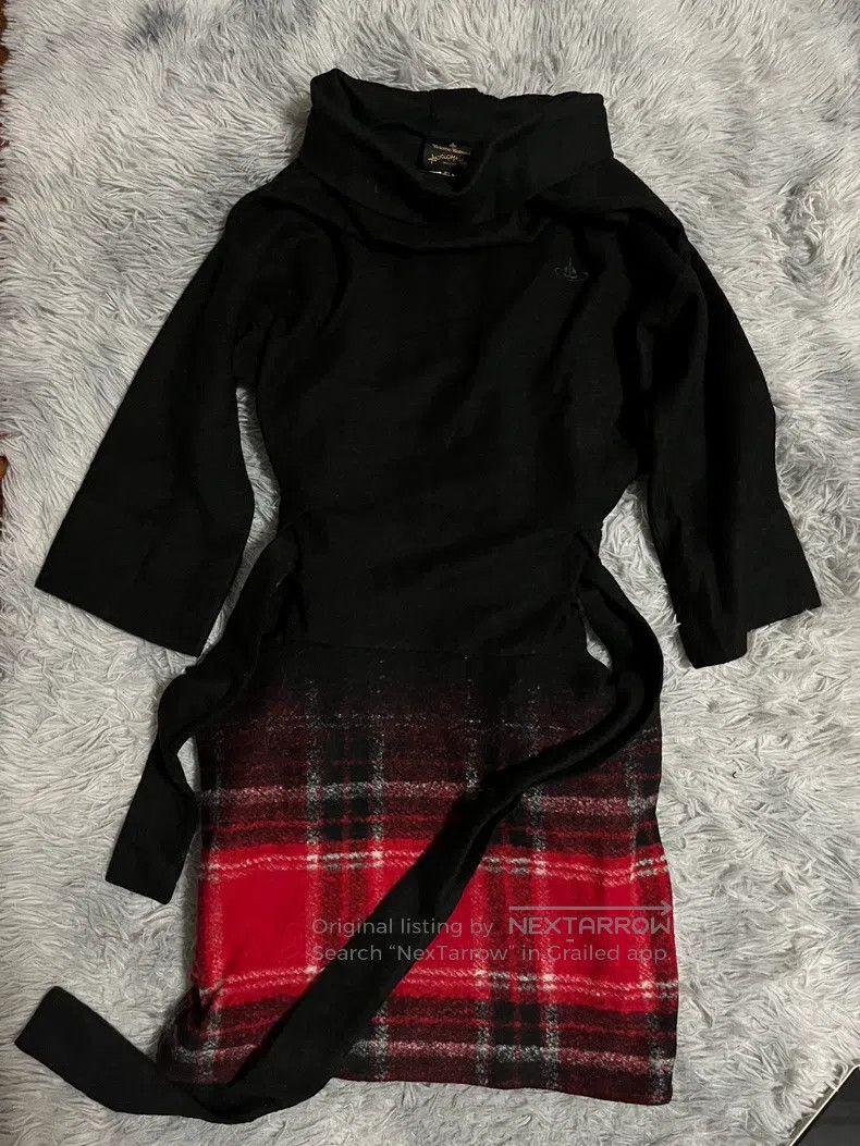 Vivienne Westwood Vivienne Westwood Red Plaid Wool Dress Size S / US 4 / IT 40 - 4 Thumbnail