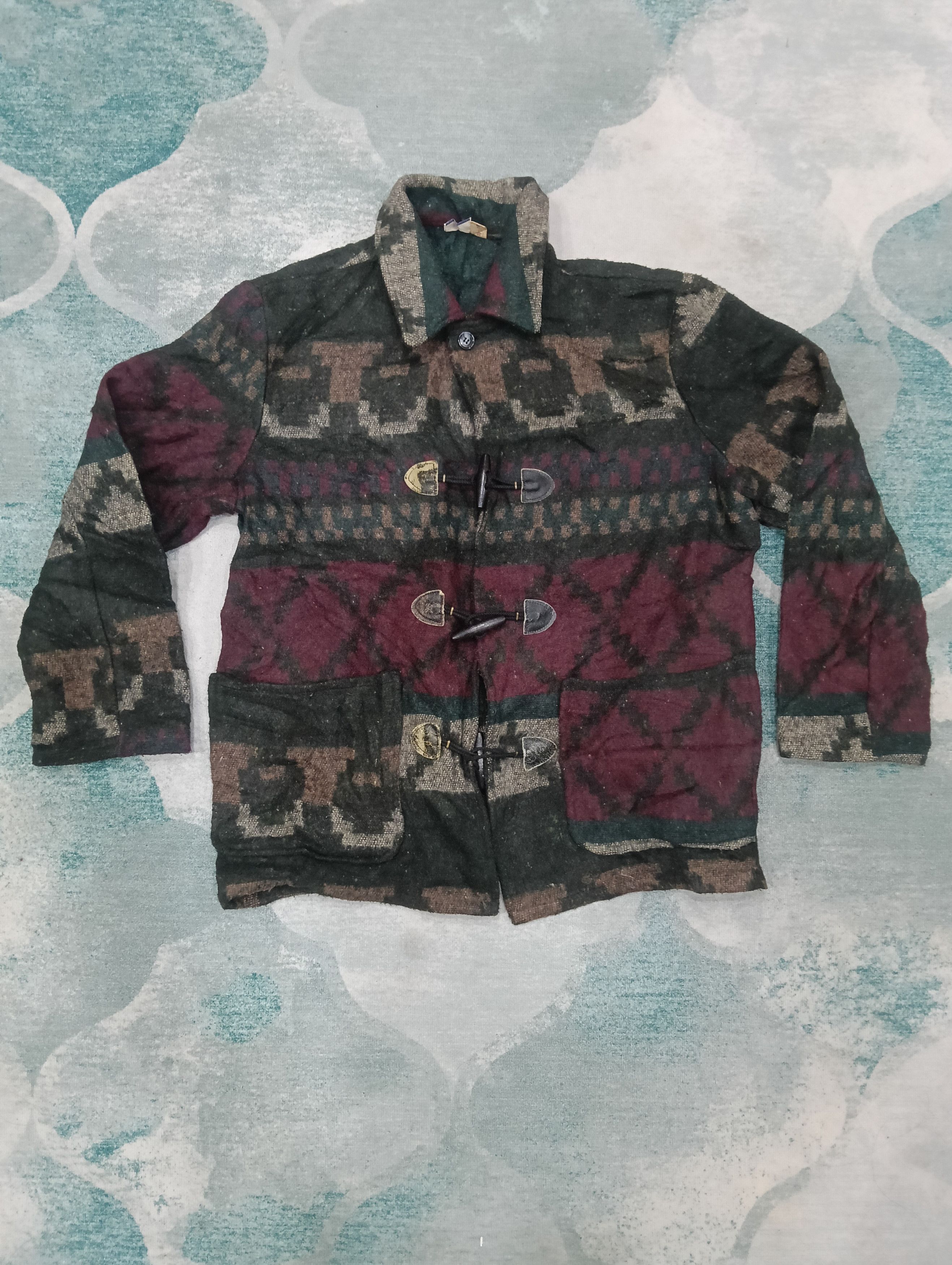 Vintage Vintage 90s Manhattan Jacket Like Navajo Design Size US M / EU 48-50 / 2 - 1 Thumbnail