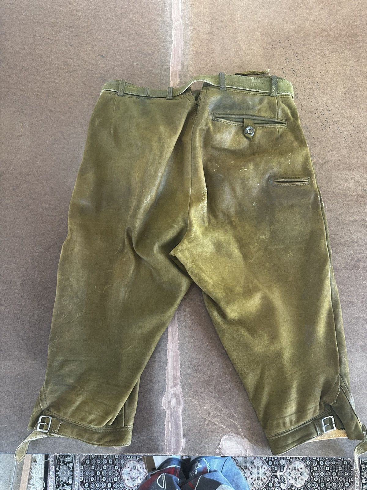 Vintage German mil leather pant Size US 32 / EU 48 - 6 Thumbnail