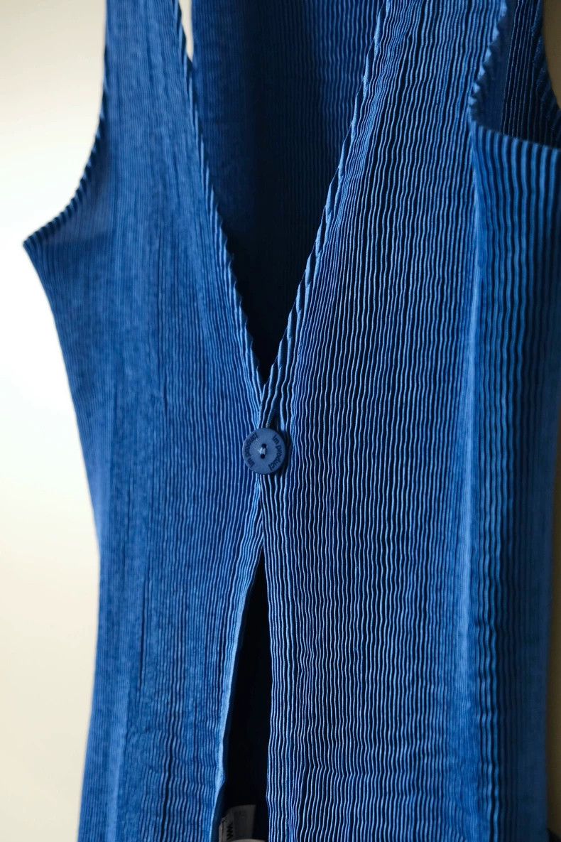 Issey Miyake Issey Miyake Blue pleated vest dress Size M / US 6-8 / IT 42-44 - 4 Thumbnail