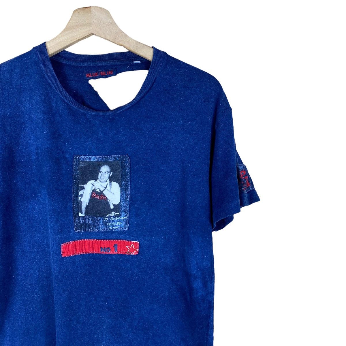 Blue Blue Japan × Japanese Brand VINTAGE BLUE BLUE JAPAN RIPPED POOR CONDITION TEE Size US XS / EU 42 / 0 - 2 Thumbnail