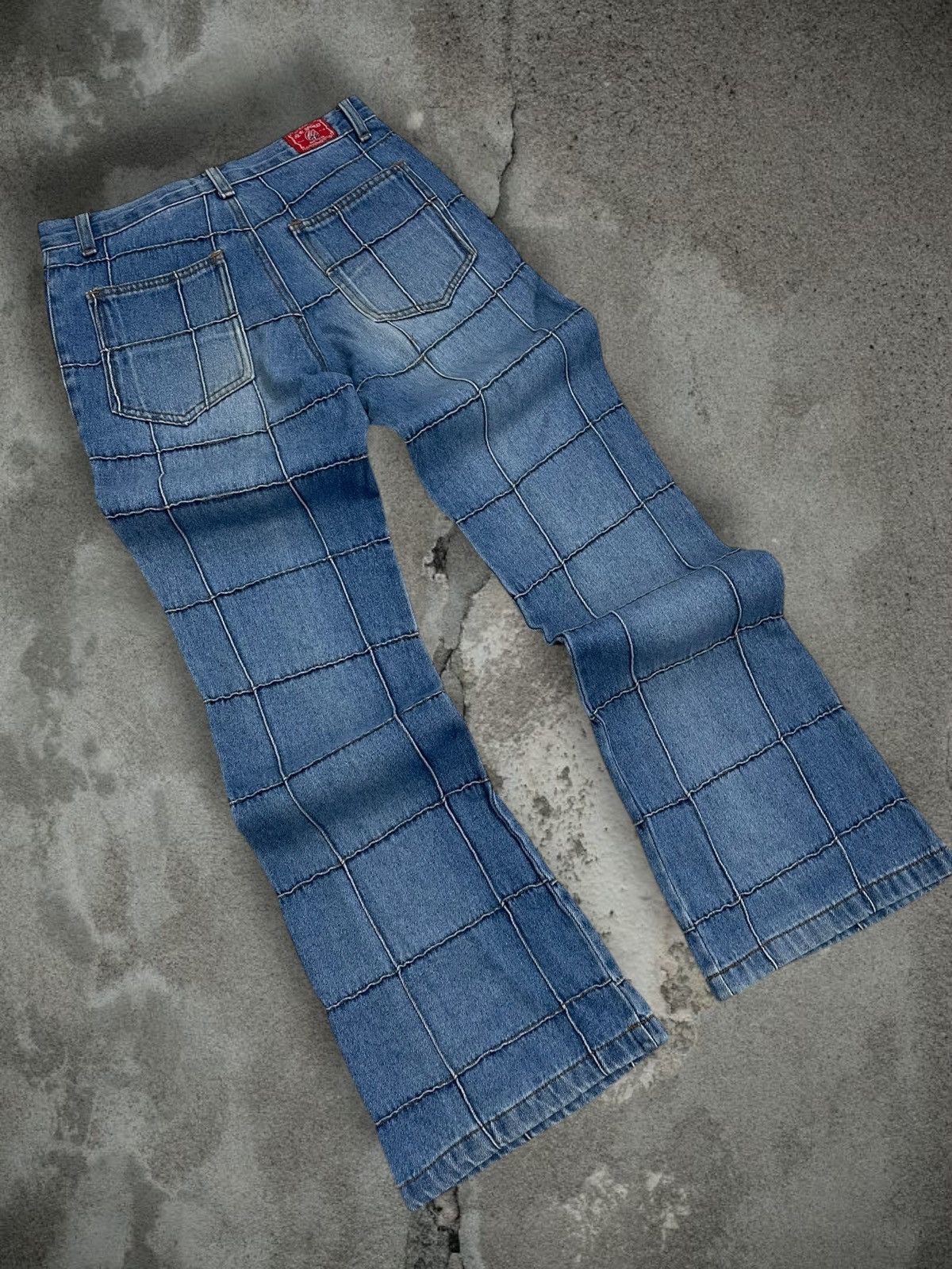 In The Attic Vintage 90s Designer NewSports Usa Super Kinky Flared Denim Size US 27 - 10 Thumbnail