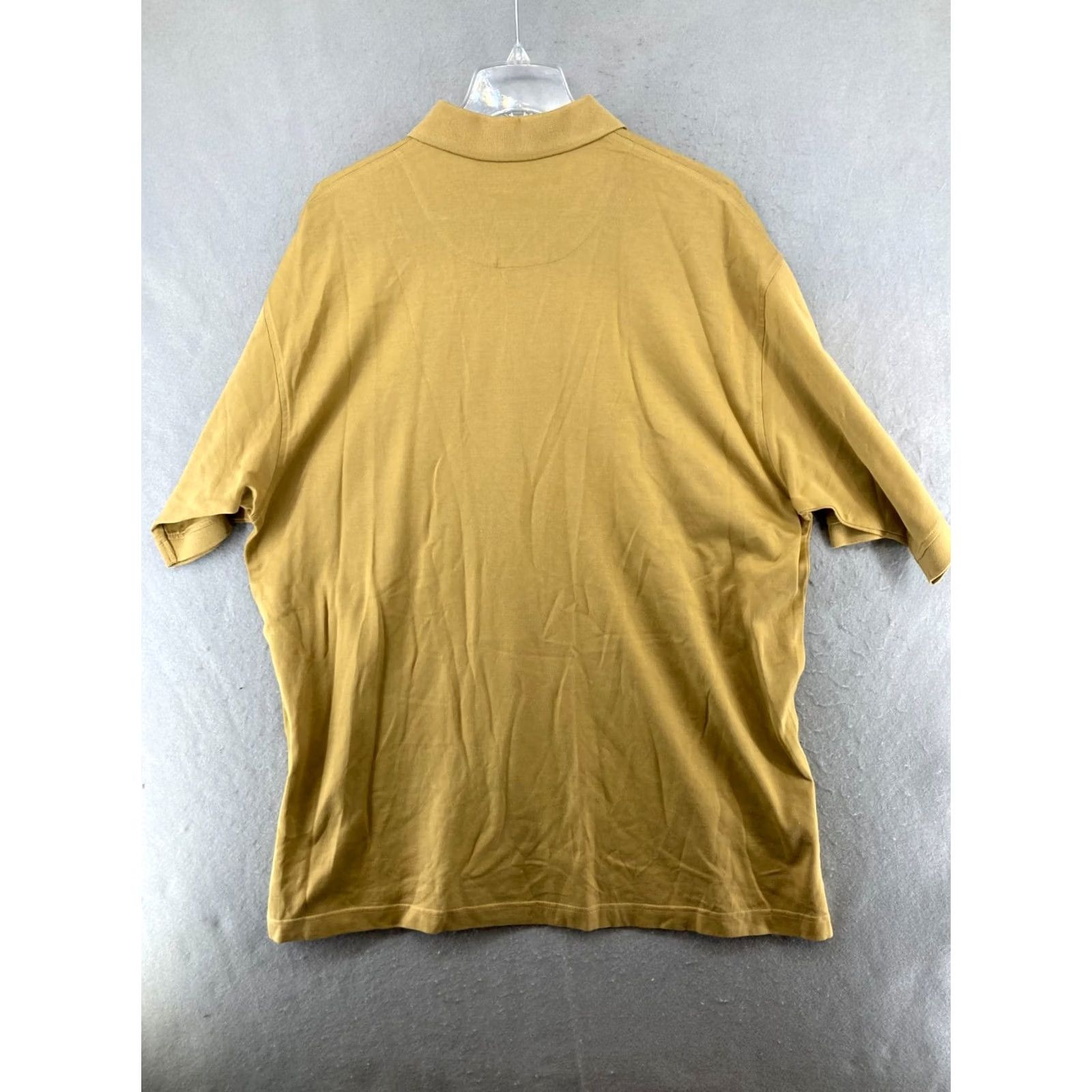 Vintage Alan Flusser Polo Shirt XL Mens Yellow Golf Short Sleeve Collared Classic Knit Cotton Sports Shirt Size US XL / EU 56 / 4 - 6 Thumbnail