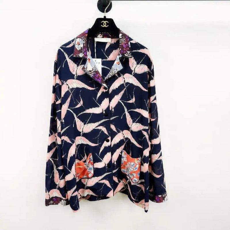 Valentino Valentino Multicolor Silk Long Sleeve Shirt 0089 Size M / US 6-8 / IT 42-44 - 1 Thumbnail