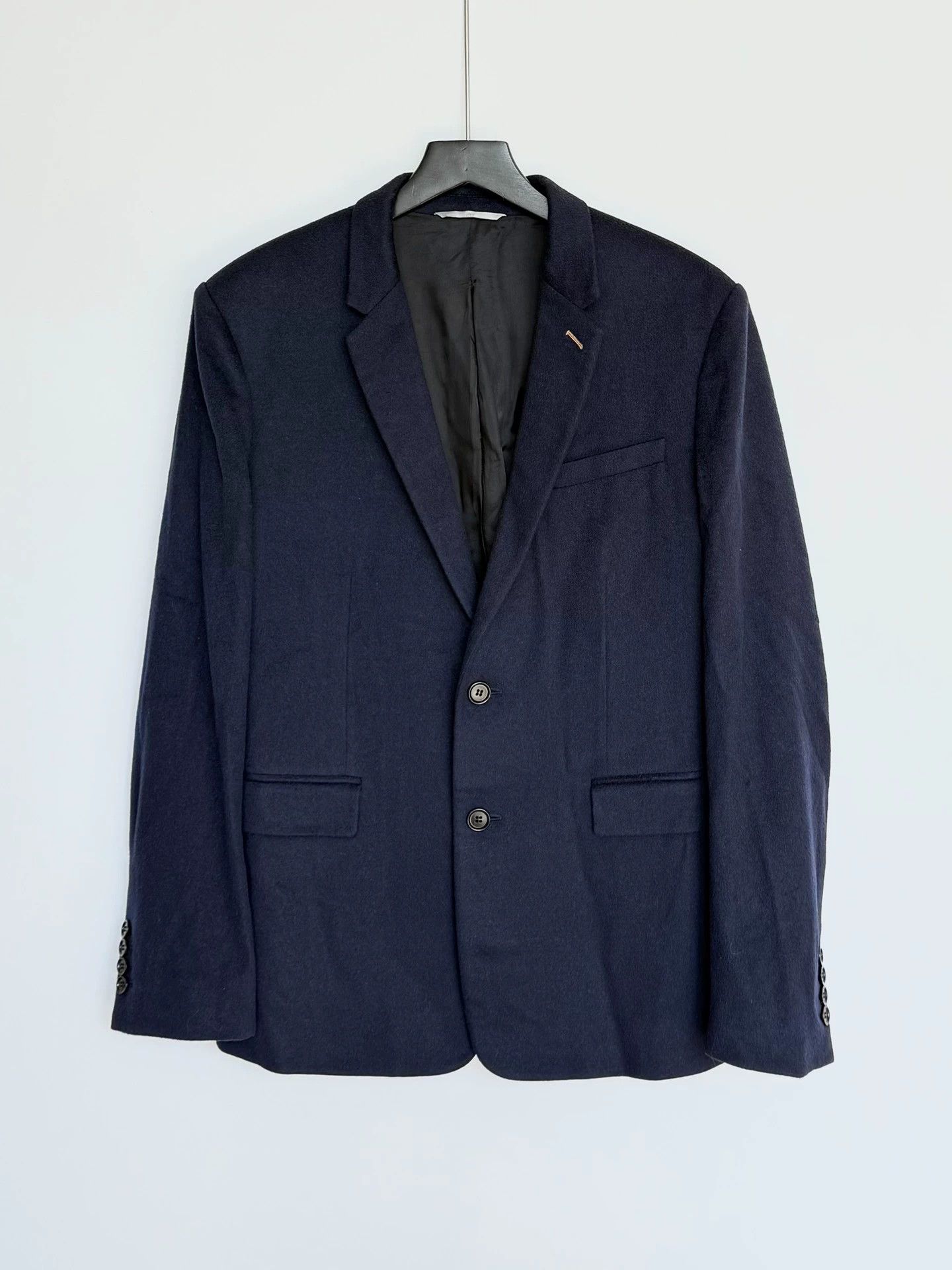 Dior 100% Camel Hair Navy Blazer 48