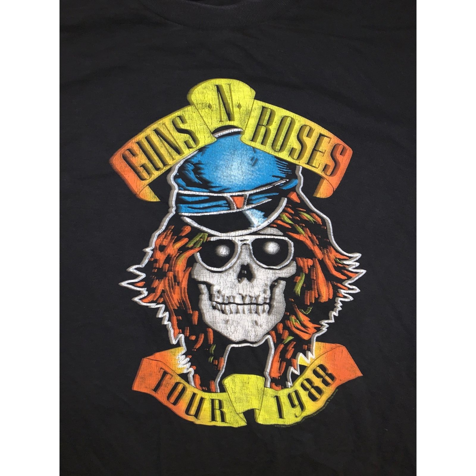 Band Tees Guns N Roses 1988 Tour Skull T Shirt Black Band Tee M Size US M / EU 48-50 / 2 - 1 Thumbnail