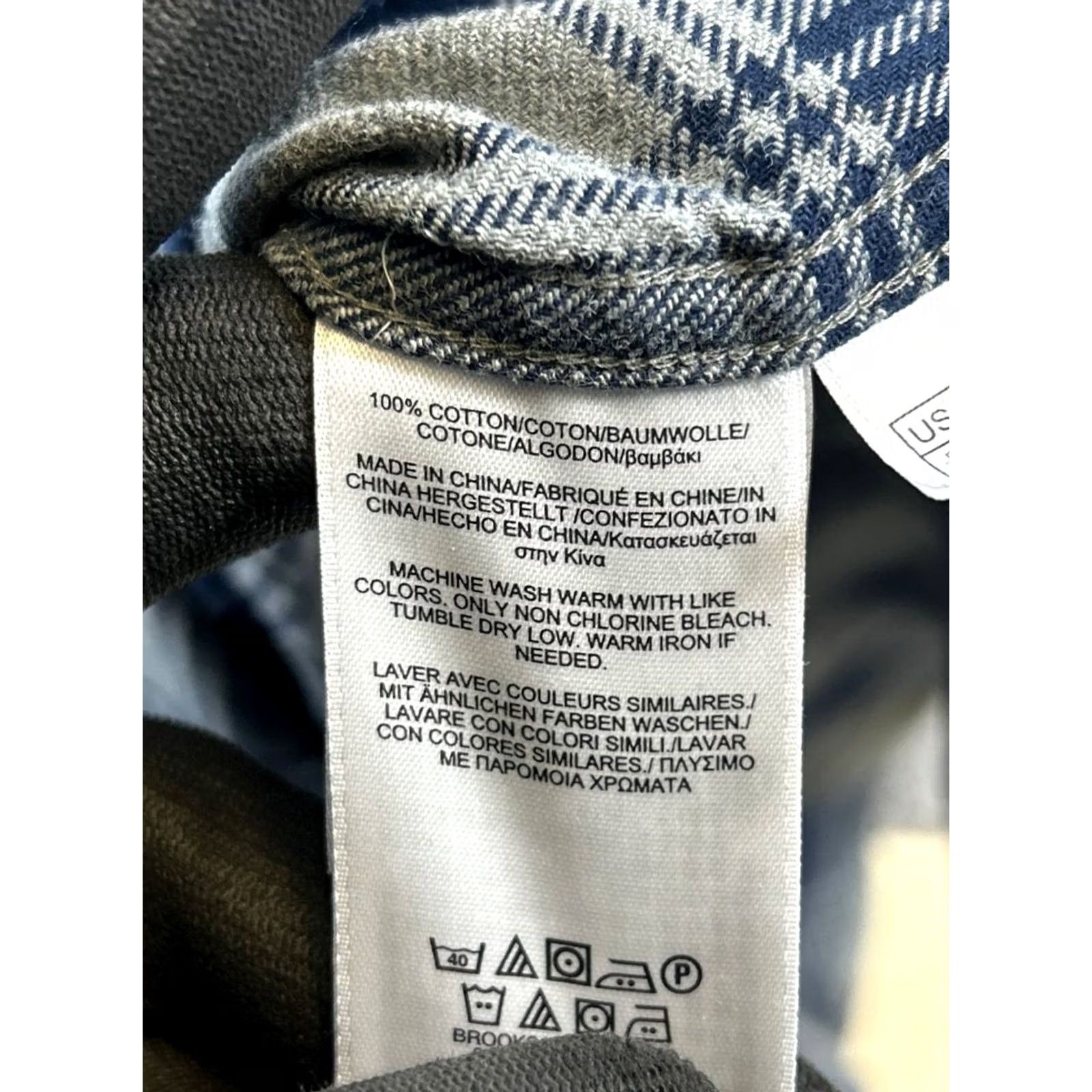 Brooks Brothers Brooks Brothers 346 Shirt Mens Large Blue Gray Cotton Button-Up Plaid Collar Down Classic Size US L / EU 52-54 / 3 - 4 Thumbnail