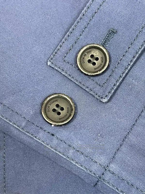 Dior Dior XL Deep Blue Cotton Trench Coat . Size US XL / EU 56 / 4 - 3 Thumbnail
