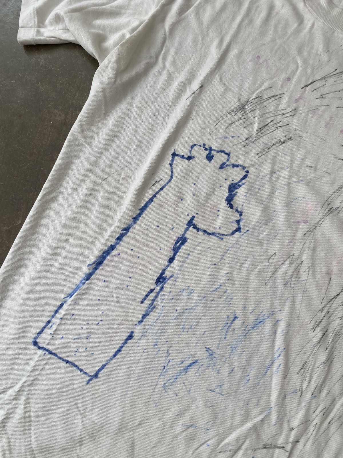Vintage Vintage Tee with Hand Drawing Kapital Needles Visvim Levis Size US L / EU 52-54 / 3 - 4 Thumbnail