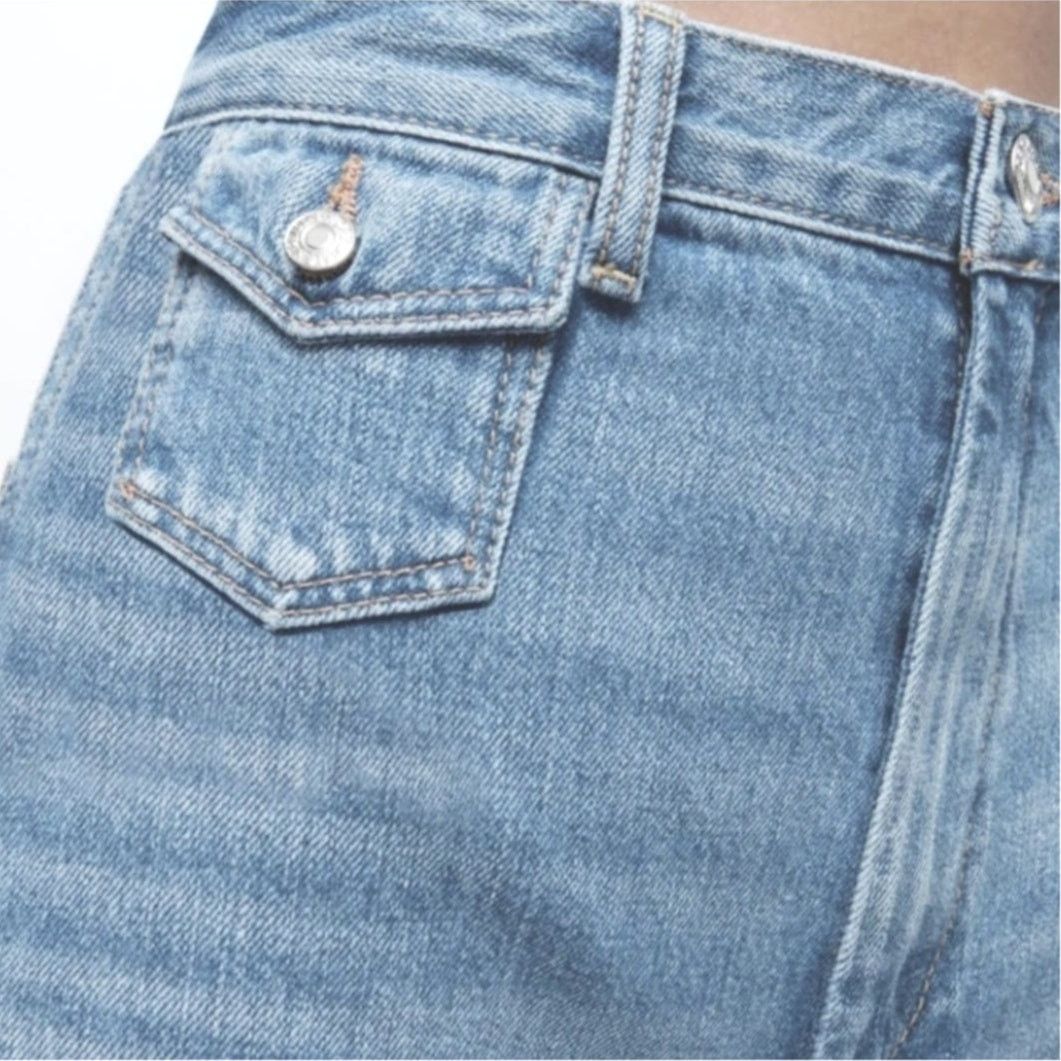 RE/DONE RE/DONE Hight Waist Wide-Leg Blue Jeans | Size 24 Size 25" / US 0 / IT 36 - 5 Thumbnail
