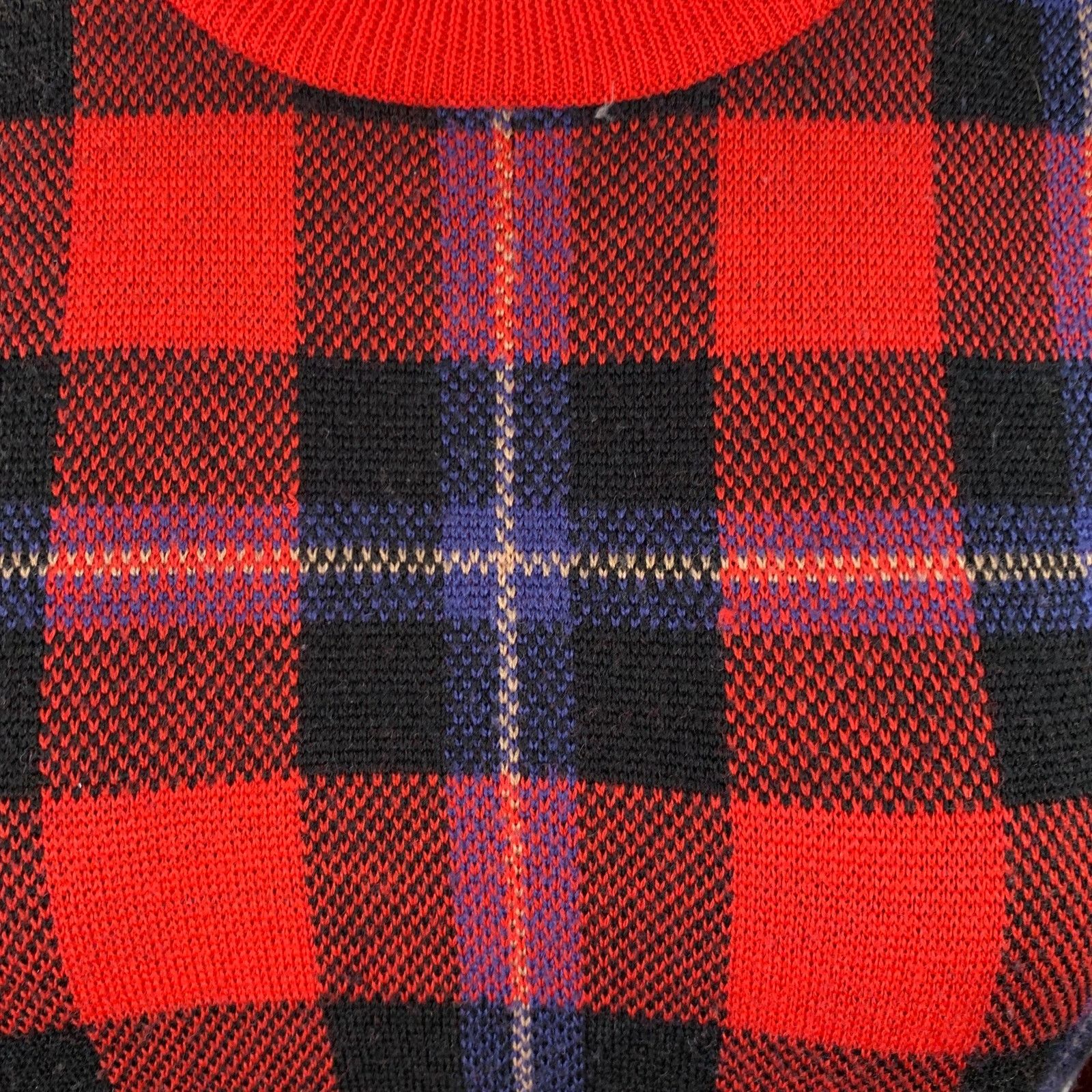Equipment EQUIPMENT Red Black Blue Wool Blend Plaid Crew Neck Pullover Size S / US 4 / IT 40 - 6 Thumbnail