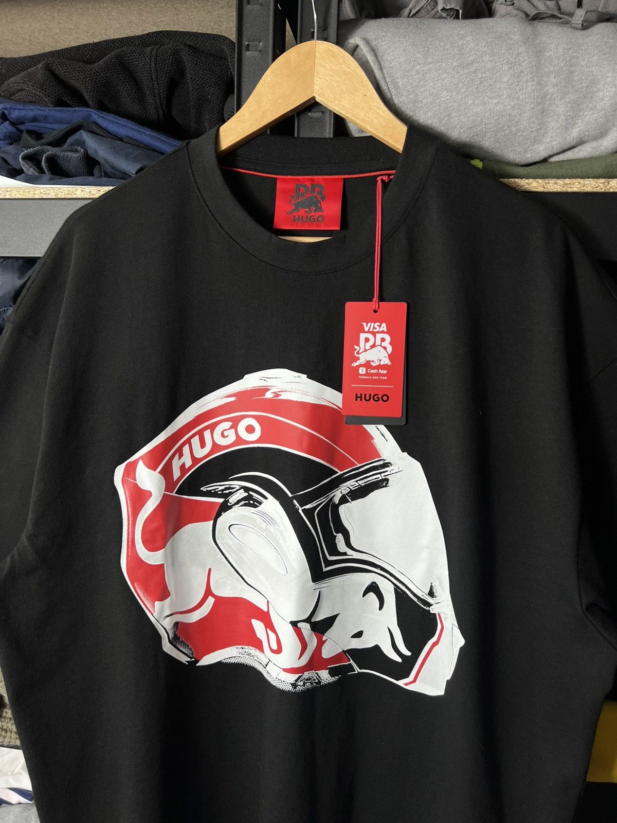 Hugo HUGO Red Bull Racing F1 Helmet Graphic T-Shirt Black Size M Size US M / EU 48-50 / 2 - 5 Thumbnail