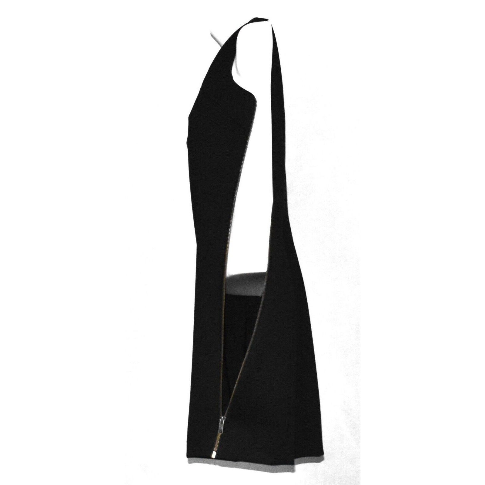 Helmut Lang C0 NWT HELMUT LANG Black Wrap Moto Stretch Dress Size P $345 Size XS / US 0-2 / IT 36-38 - 5 Thumbnail