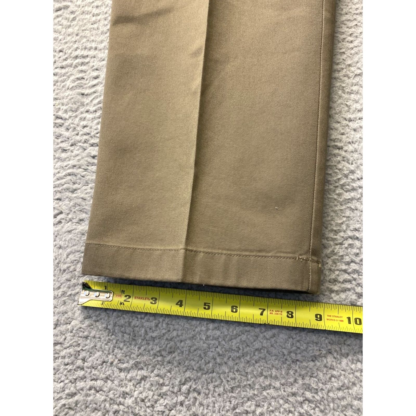 Vintage L.L. Bean Men's Chino Pants 36x30 Straight Leg Flat Front Brown Cotton Casual Business Size US 36 / EU 52 - 6 Thumbnail