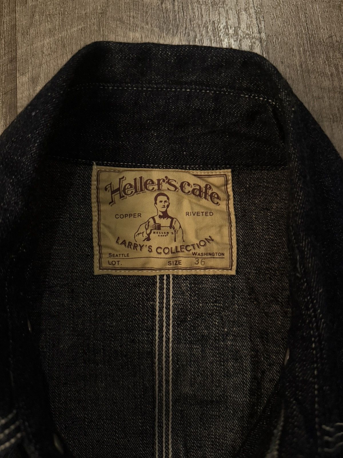 Heller's Cafe Heller’s Cafe x Warehouse & Co. Indigo Denim Chore Jacket Size US S / EU 44-46 / 1 - 6 Thumbnail