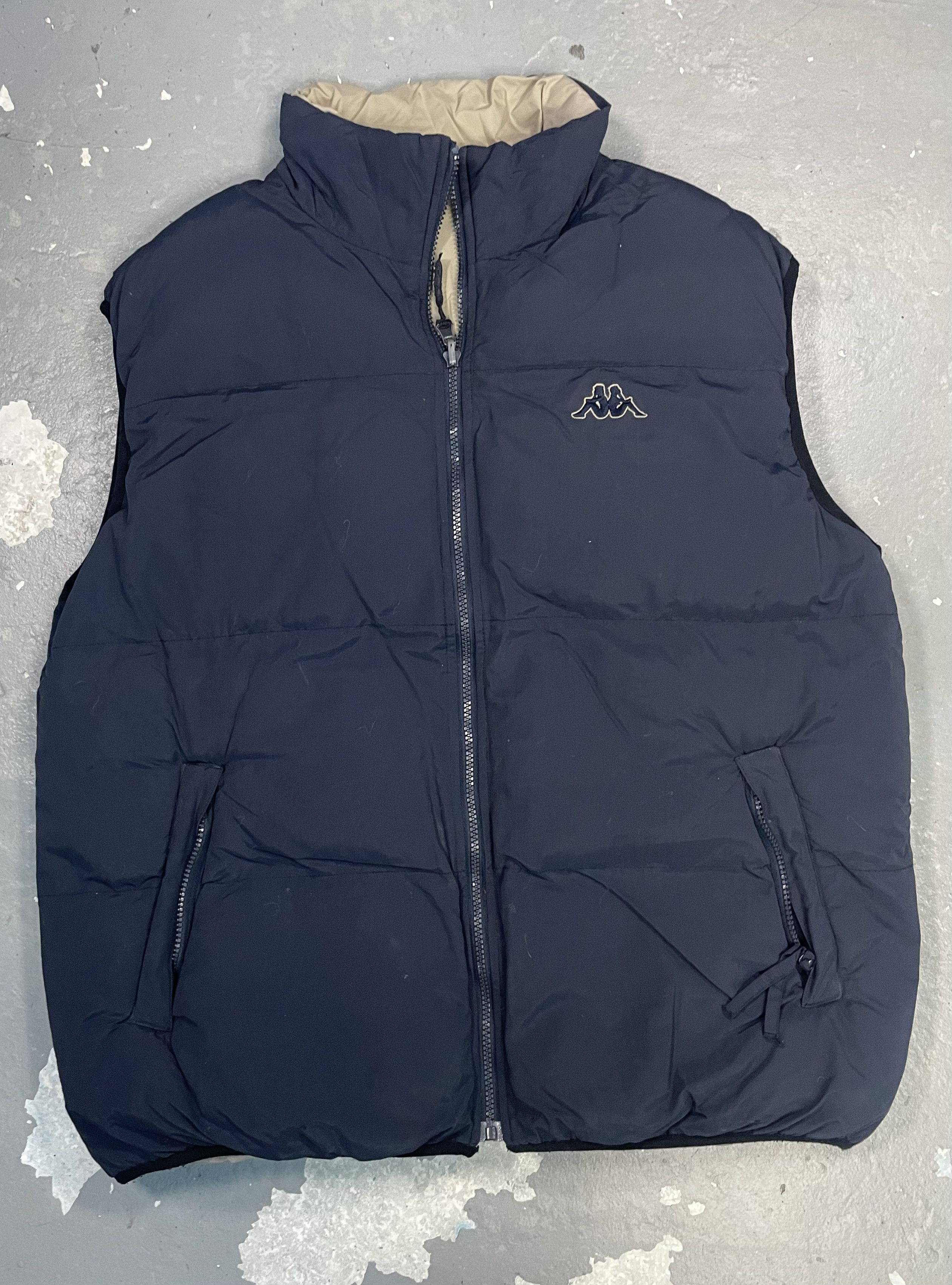 Kappa Kappa Beige Puffer Vest Vintage Streetwear Size US L / EU 52-54 / 3 - 1 Thumbnail