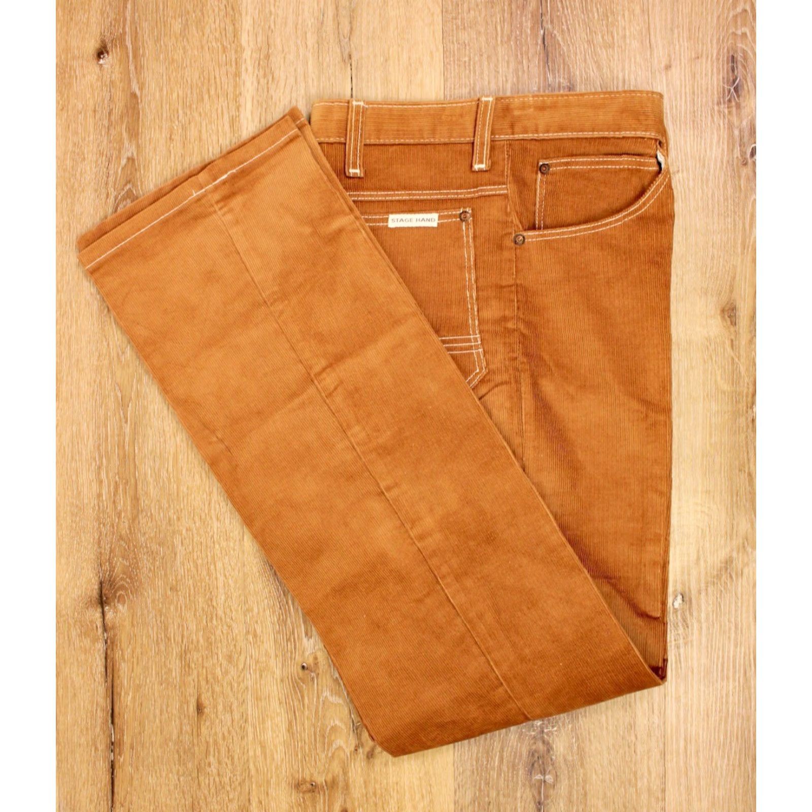 Vintage VINTAGE Men’s VTG 1970s NOS Male Brown Corduroys Flare Pants 28x34 70s Men’s Corduroy Flare N/A Size US 28 / EU 44 - 2 Thumbnail