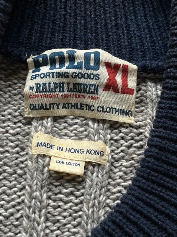 Polo Ralph Lauren Polo Ralph Lauren Sporting Goods 1991 P R L Zip Sweater Size US XL / EU 56 / 4 - 5 Thumbnail