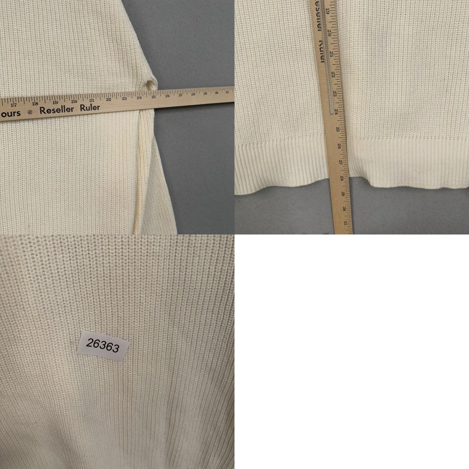 Hudson Hudson Cardigan Womens XXL White Knit Cozy V-Neck Button Front Sweater All Seasons Casual Fall Size XXL / US 16-18 / IT 52-54 - 8 Thumbnail