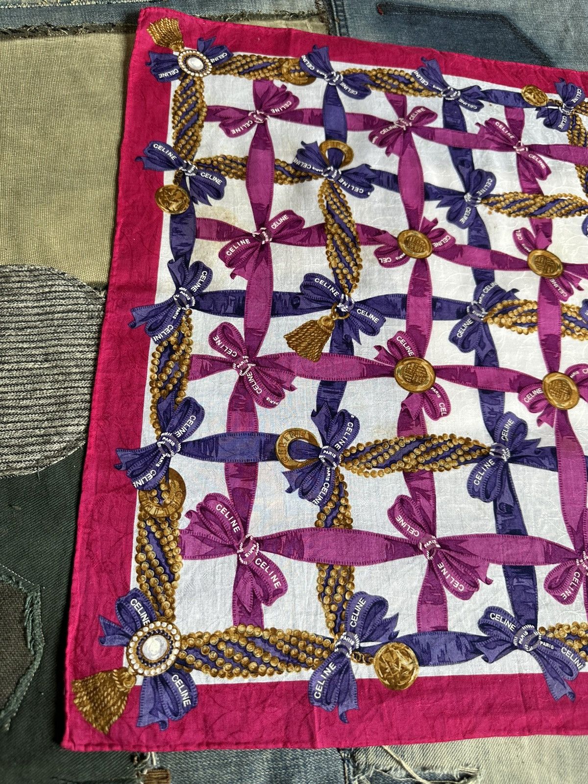 Vintage Vintage Celine Handkerchief/ Neckerchief/ Bandana Size ONE SIZE - 15 Thumbnail