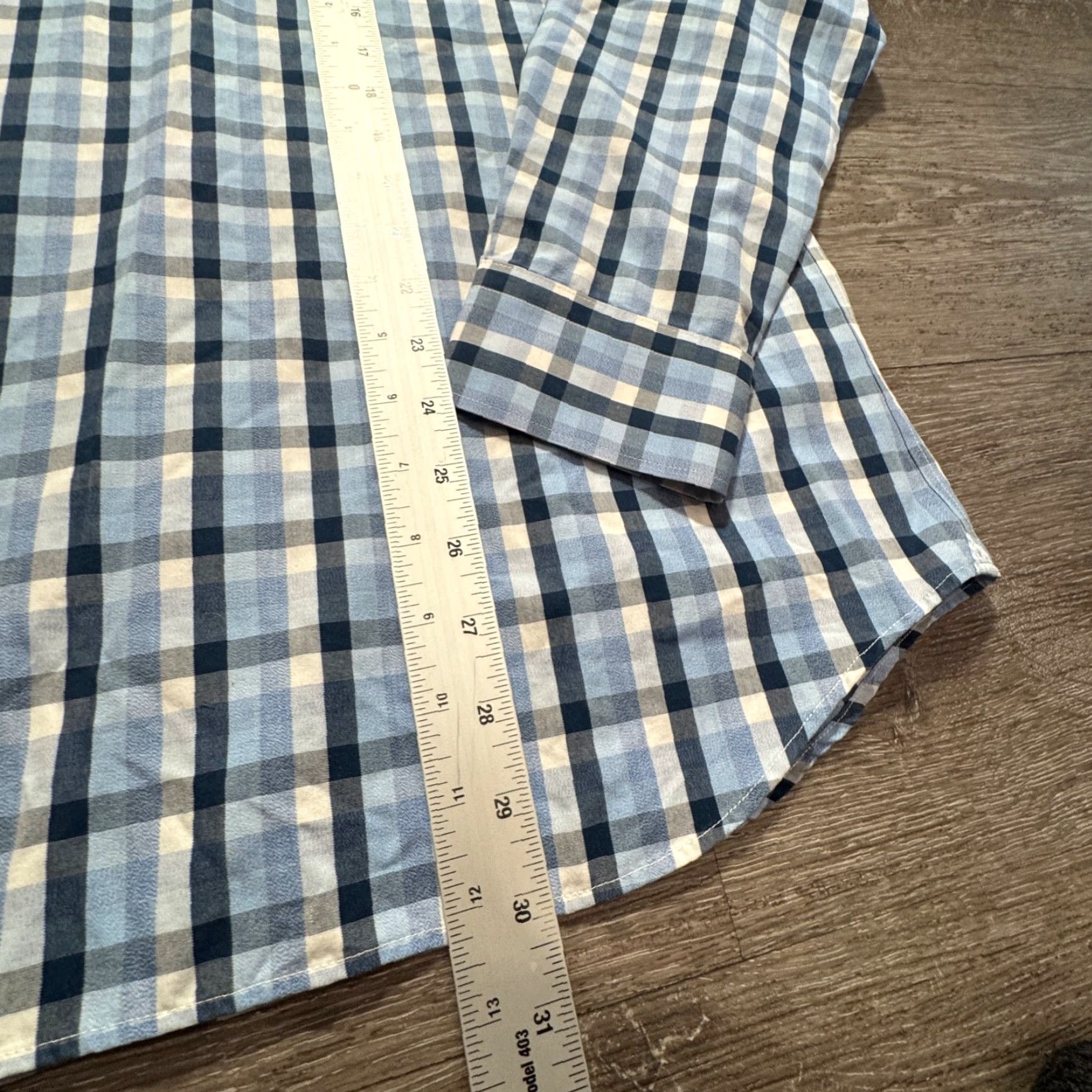Banana Republic Banana Republic Shirt Mens Medium Blue Plaid Grant Fit 100% Cotton Casual Adult Size US M / EU 48-50 / 2 - 6 Thumbnail
