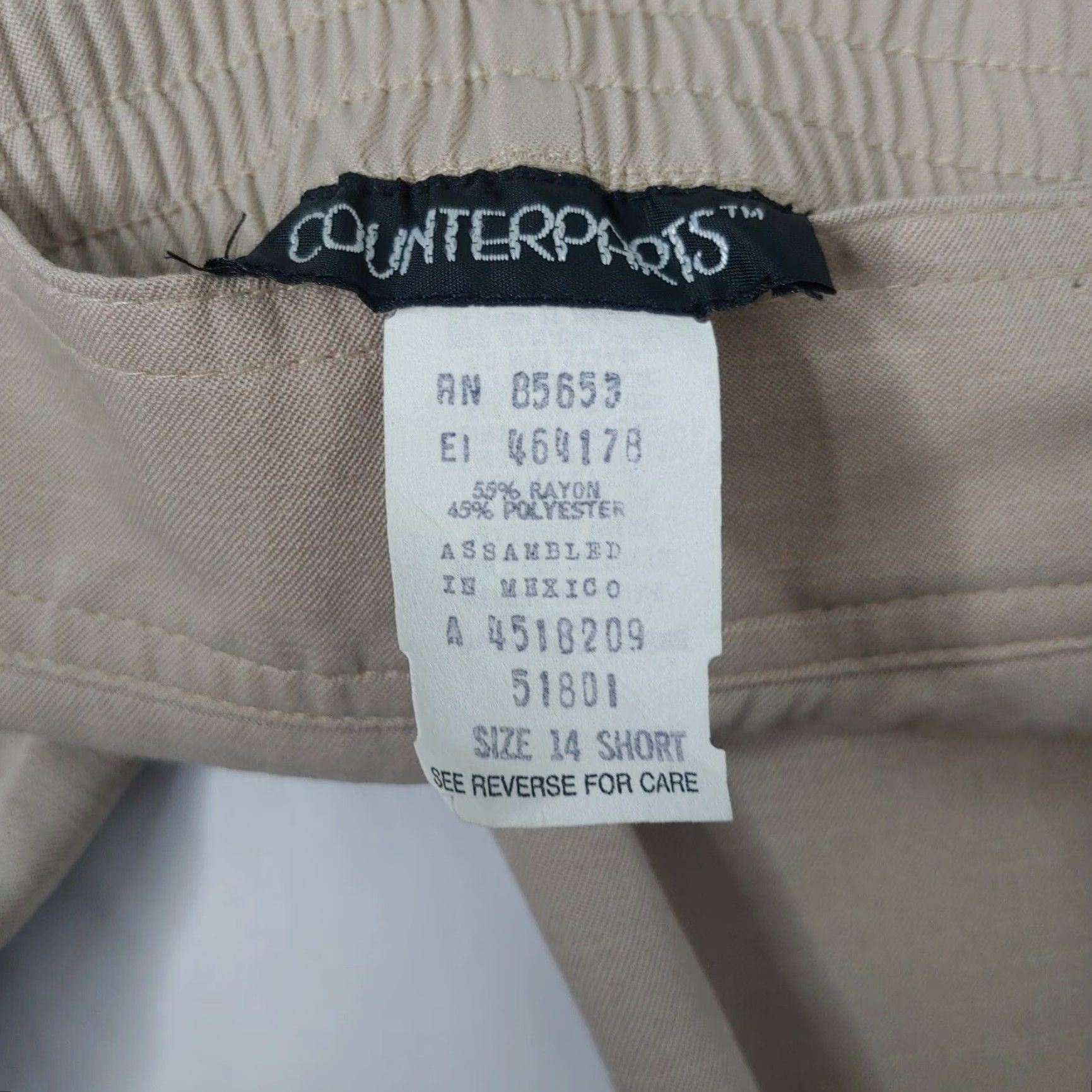 Vintage VINTAGE Counterparts Stirrup Pants PANT Regular 14 SHORT Beige Stirrup 80s Retro NOSTock Size 36" / US 14 / IT 50 - 6 Thumbnail