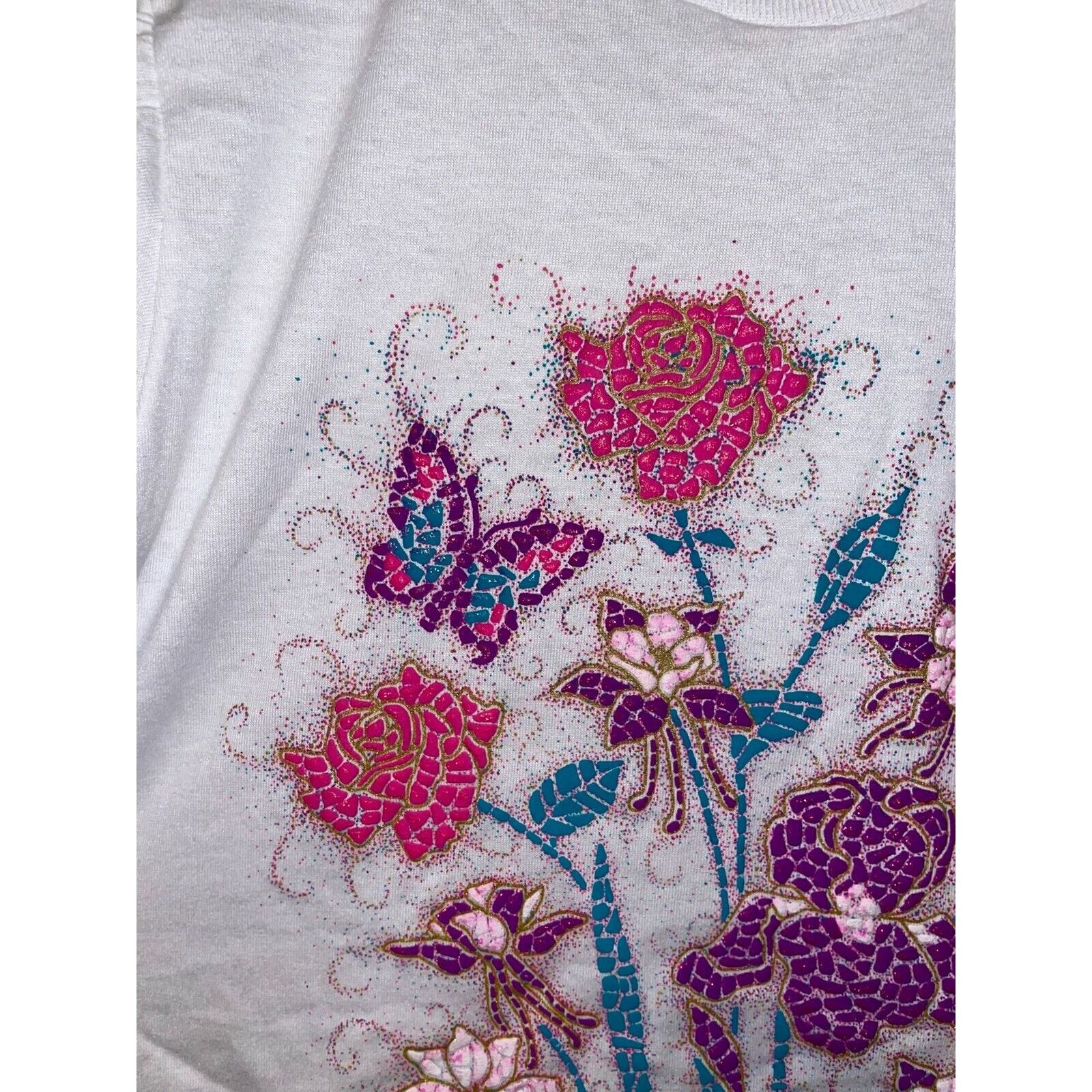 Jerzees Vintage Pennsylvania Lancaster Flower Graphic White Shirt Size US S / EU 44-46 / 1 - 2 Thumbnail