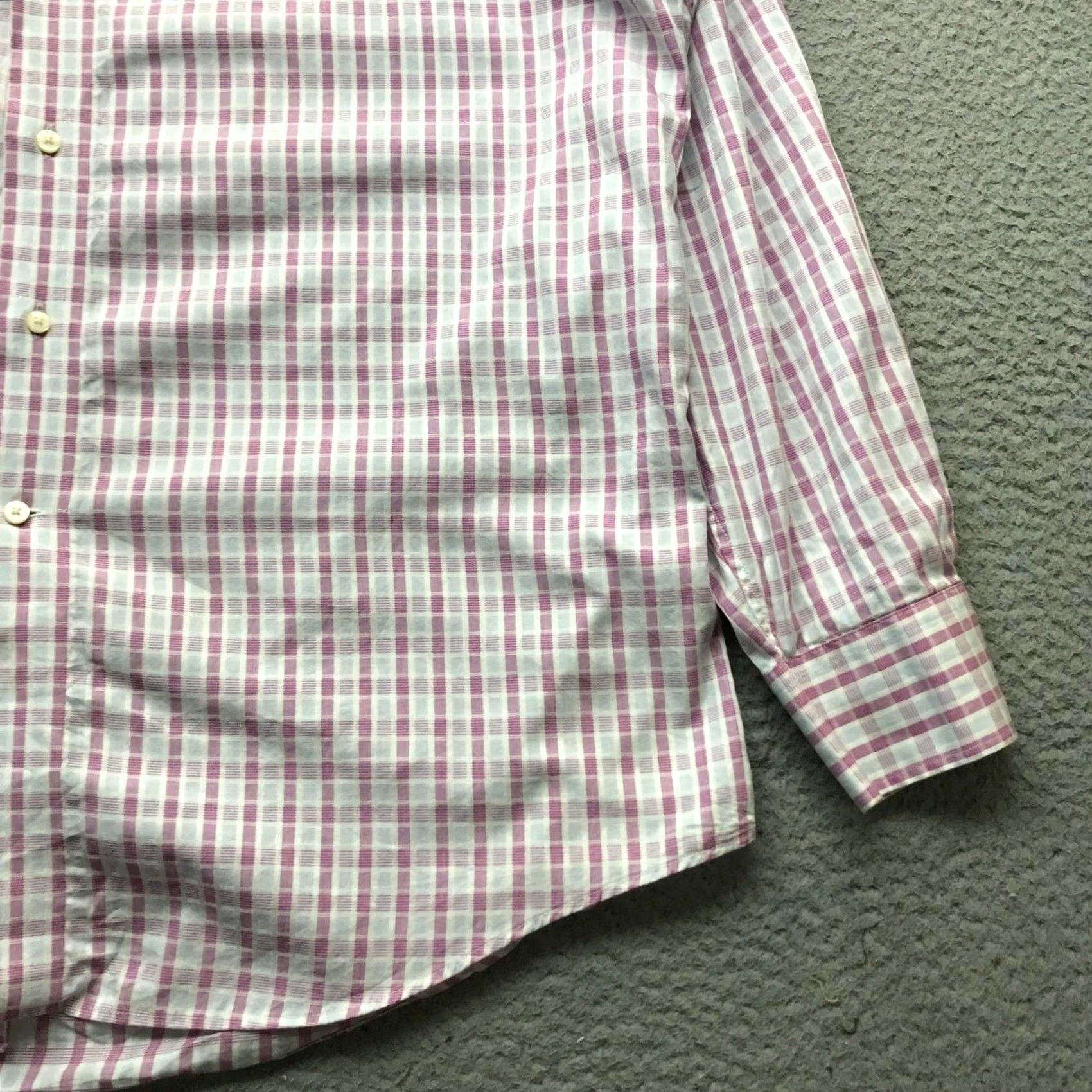 Tommy Bahama VINTAGE Tommy Bahama Dress Shirt Mens XL 17.5 34-35 Long Sleeve Button Up Blue Purple Plaid Check Logo Shirt Size 46R - 7 Thumbnail