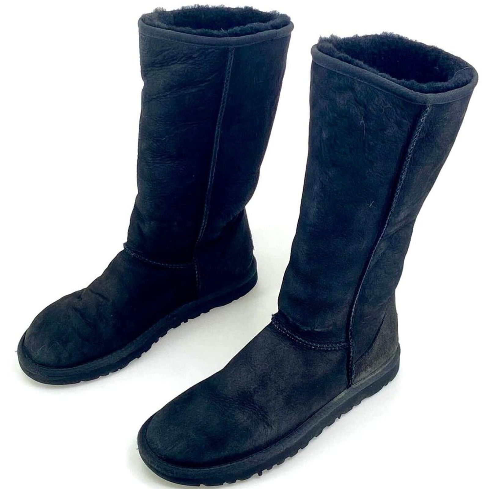 UGG Black Classic Tall Suede Winter Boots Women's Size 6