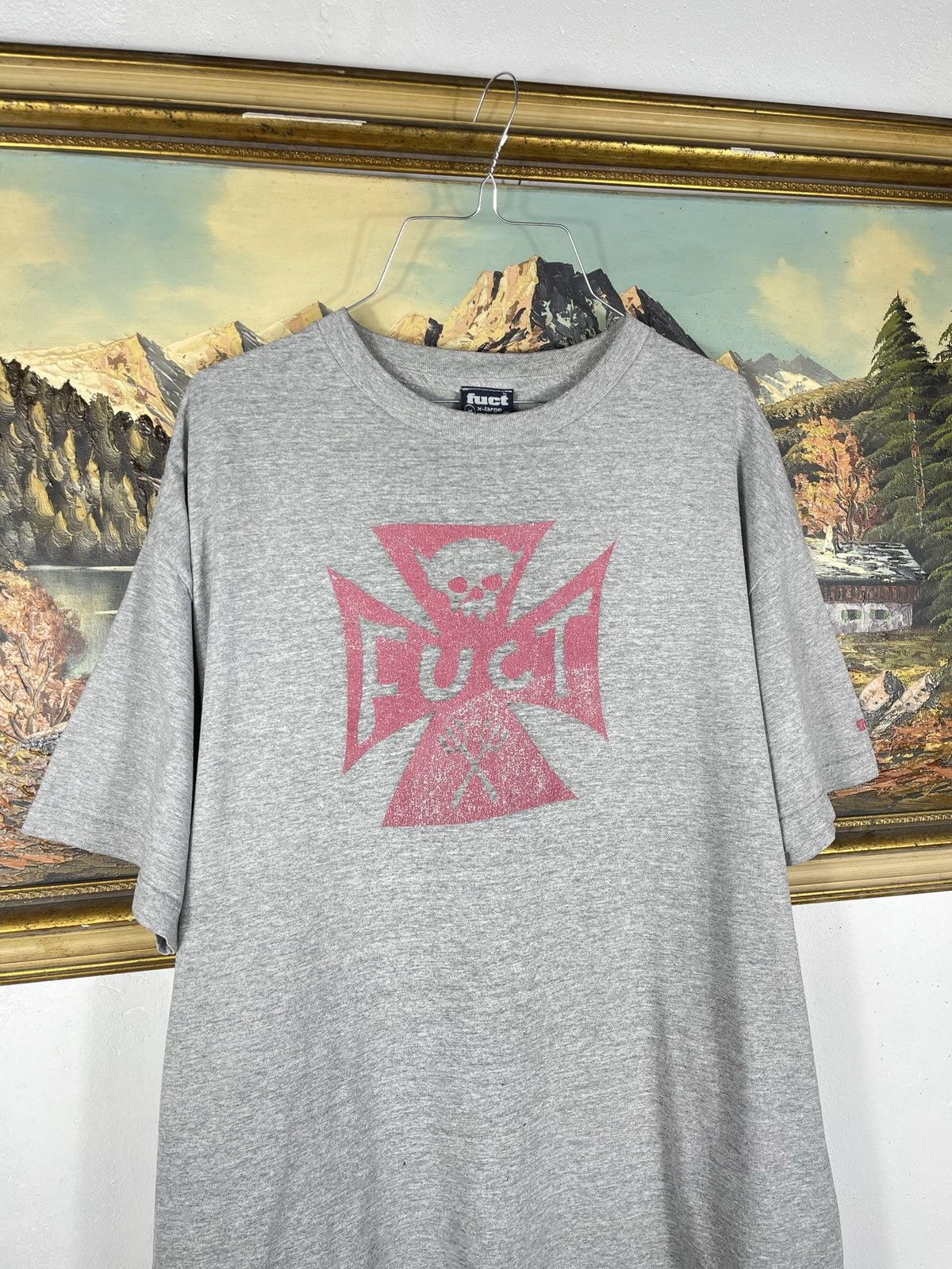 FUCT × No Fear × Shorty's Skateboards Vintage retro 90s Cross Fuct Big logo skate t-shirt tee tees Size US XL / EU 56 / 4 - 5 Thumbnail