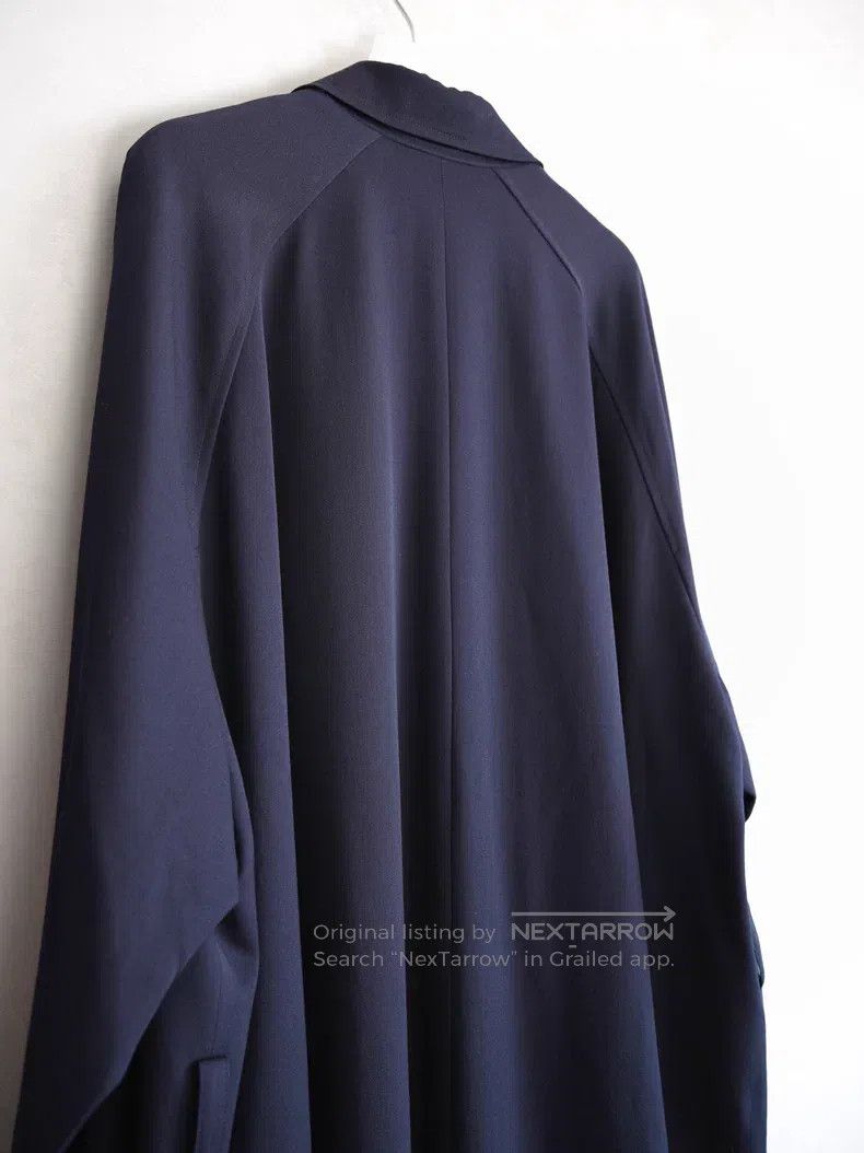 Yohji Yamamoto Yohji Yamamoto Navy Blue Raglan Sleeve Coat Size US M / EU 48-50 / 2 - 6 Thumbnail