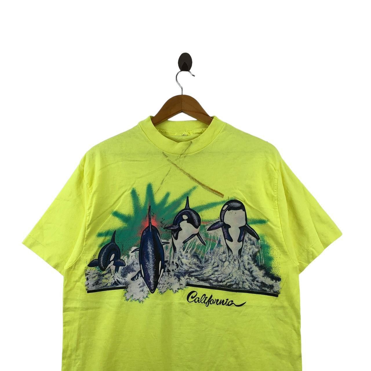 Vintage Vintage 80’ HAND PRINT CALIFORNIA Dolphin Art Tee Shirt Size L / US 10 / IT 46 - 4 Thumbnail