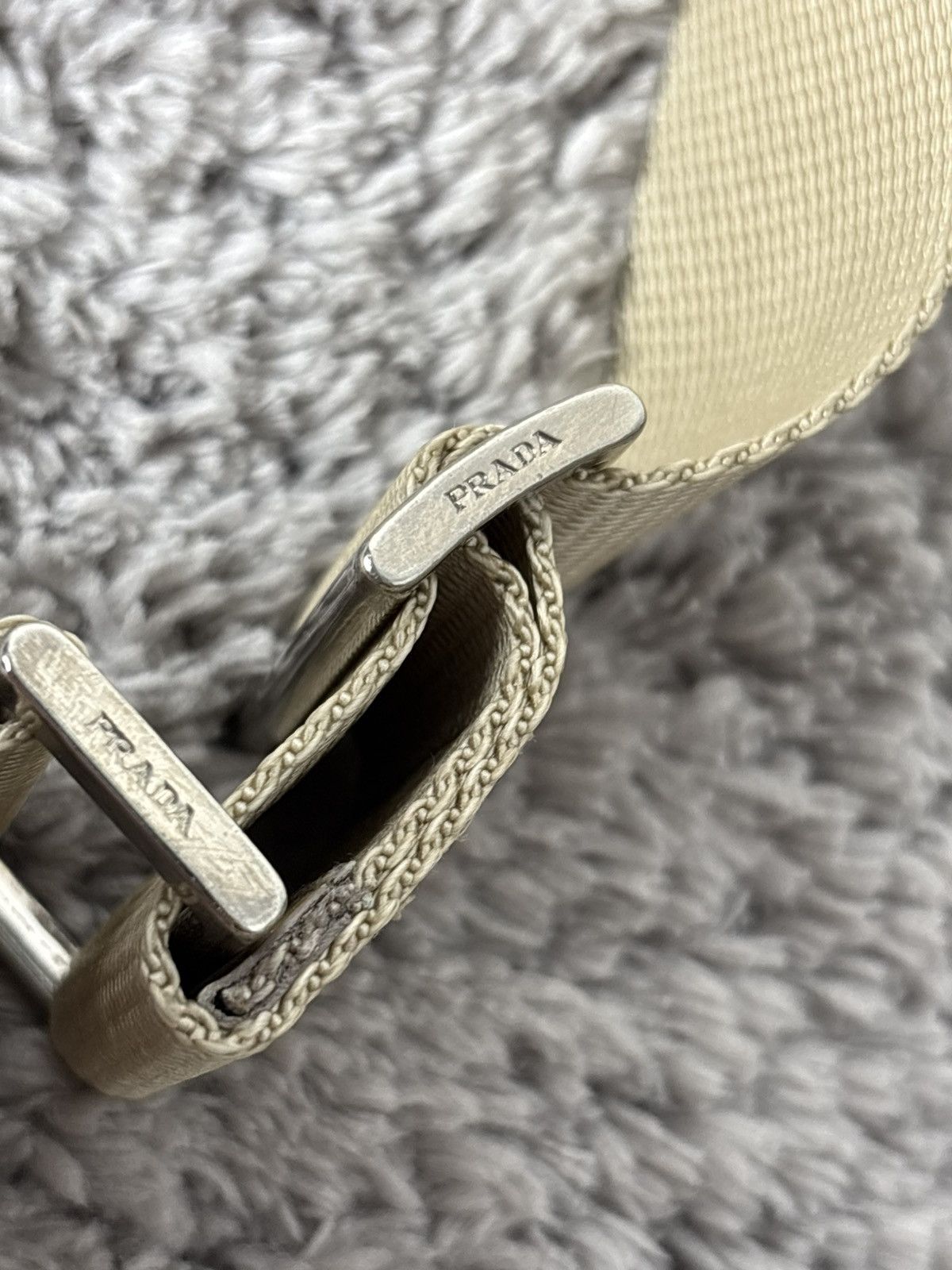 Prada Prada Milano Nylon Beige Messenger Bag Size ONE SIZE - 6 Thumbnail